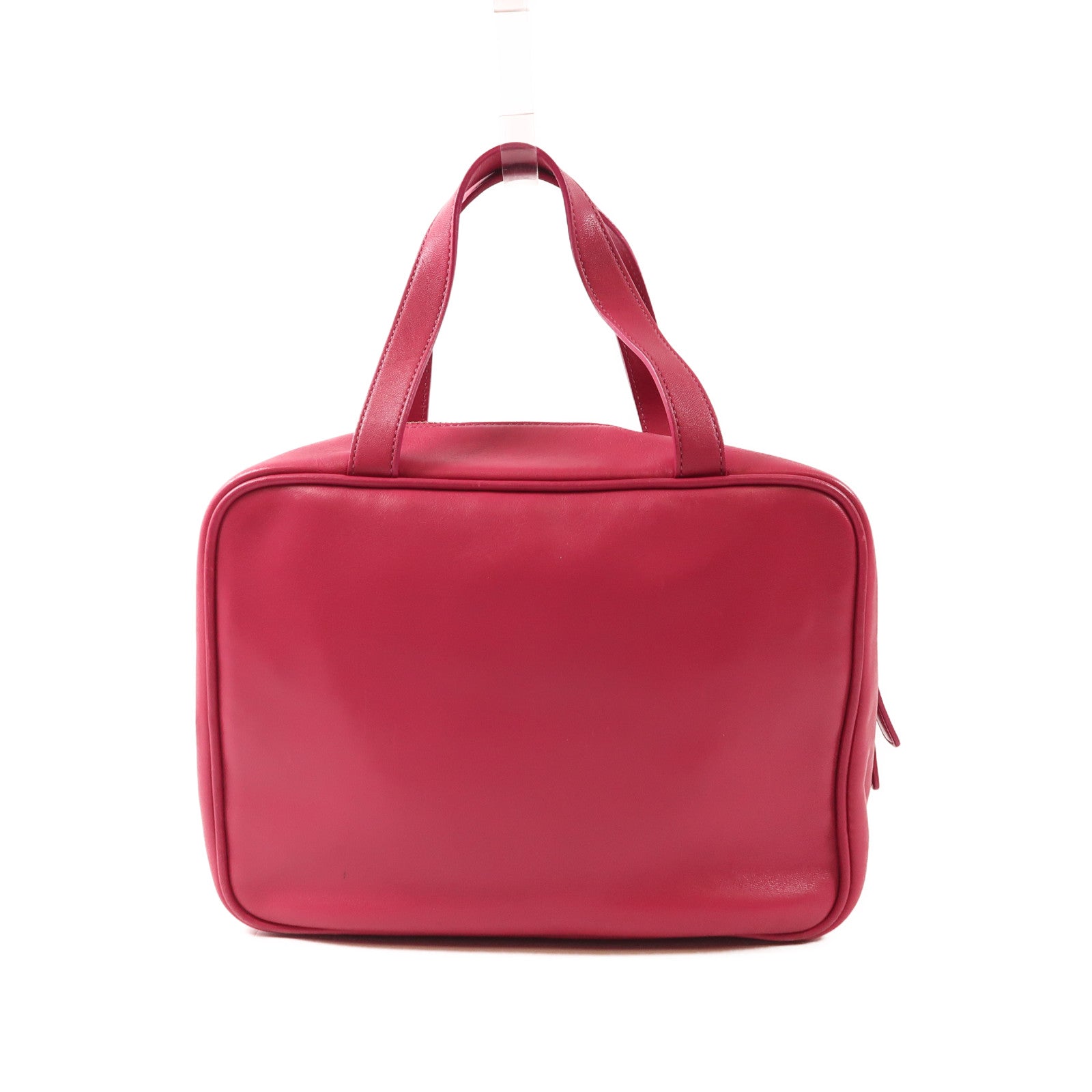 COACH 牛皮皮革Handbag銀扣手挽袋