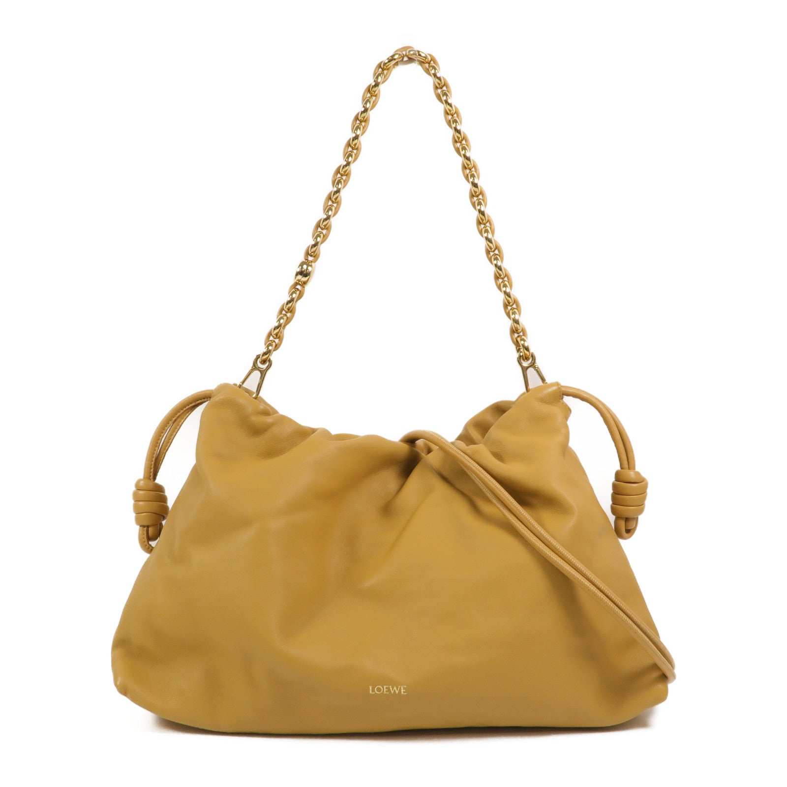 LOEWE 羊皮皮革Flamenco Purse Large鏈帶手挽肩背兩用袋