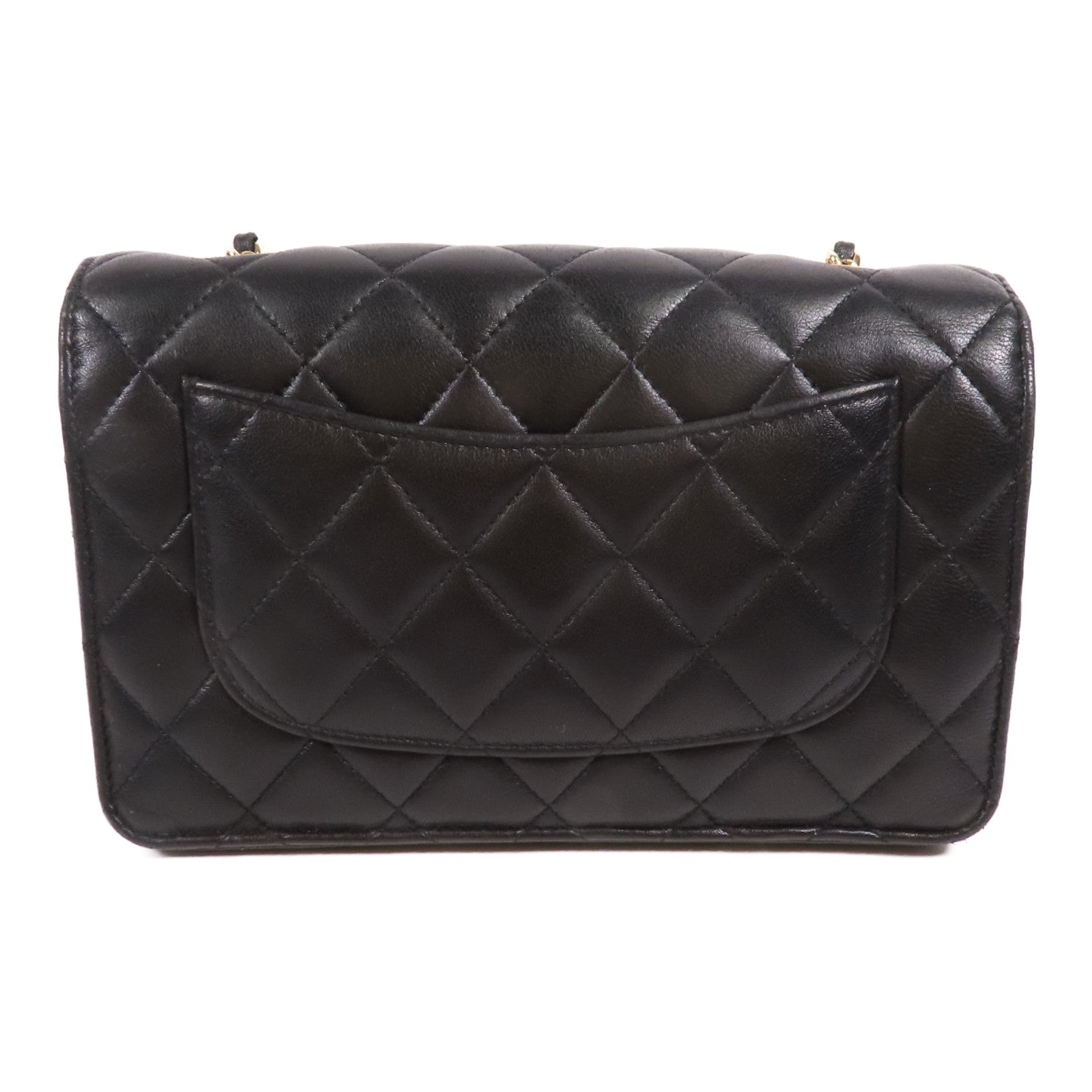 CHANEL 羊皮皮革Wallet On Chain金扣肩背袋