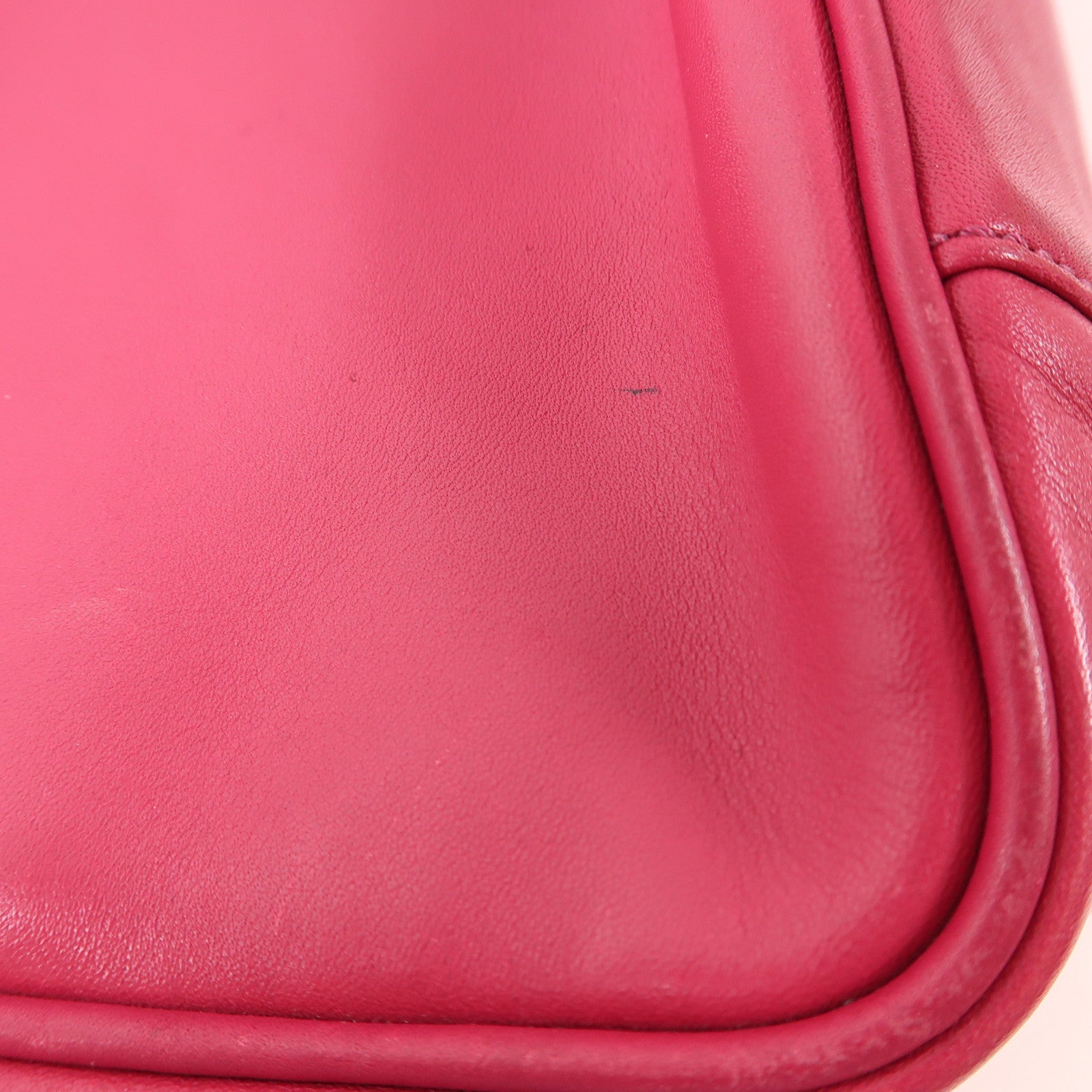 COACH 牛皮皮革Handbag銀扣手挽袋