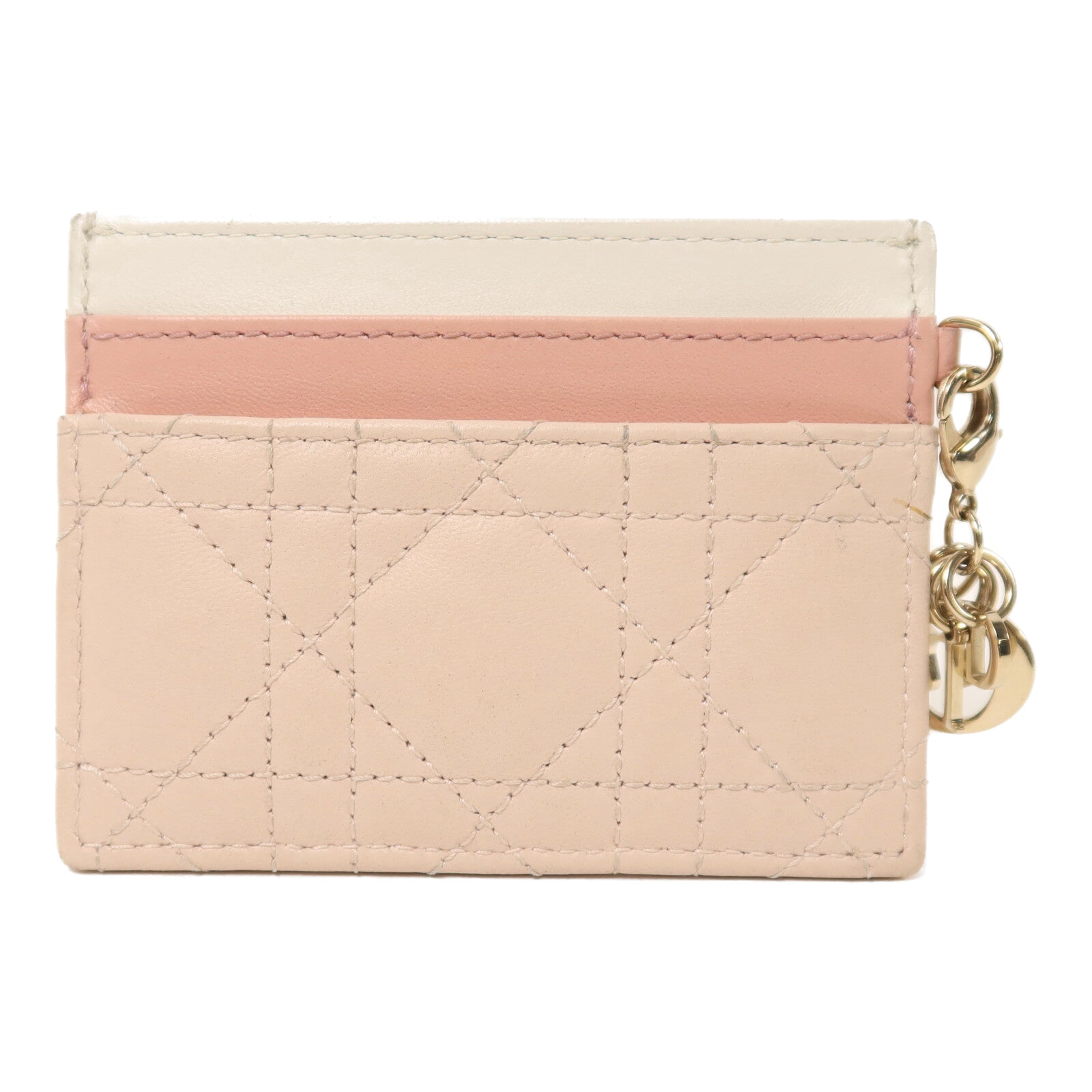 Dior 羊皮皮革Card Case銀扣卡片套