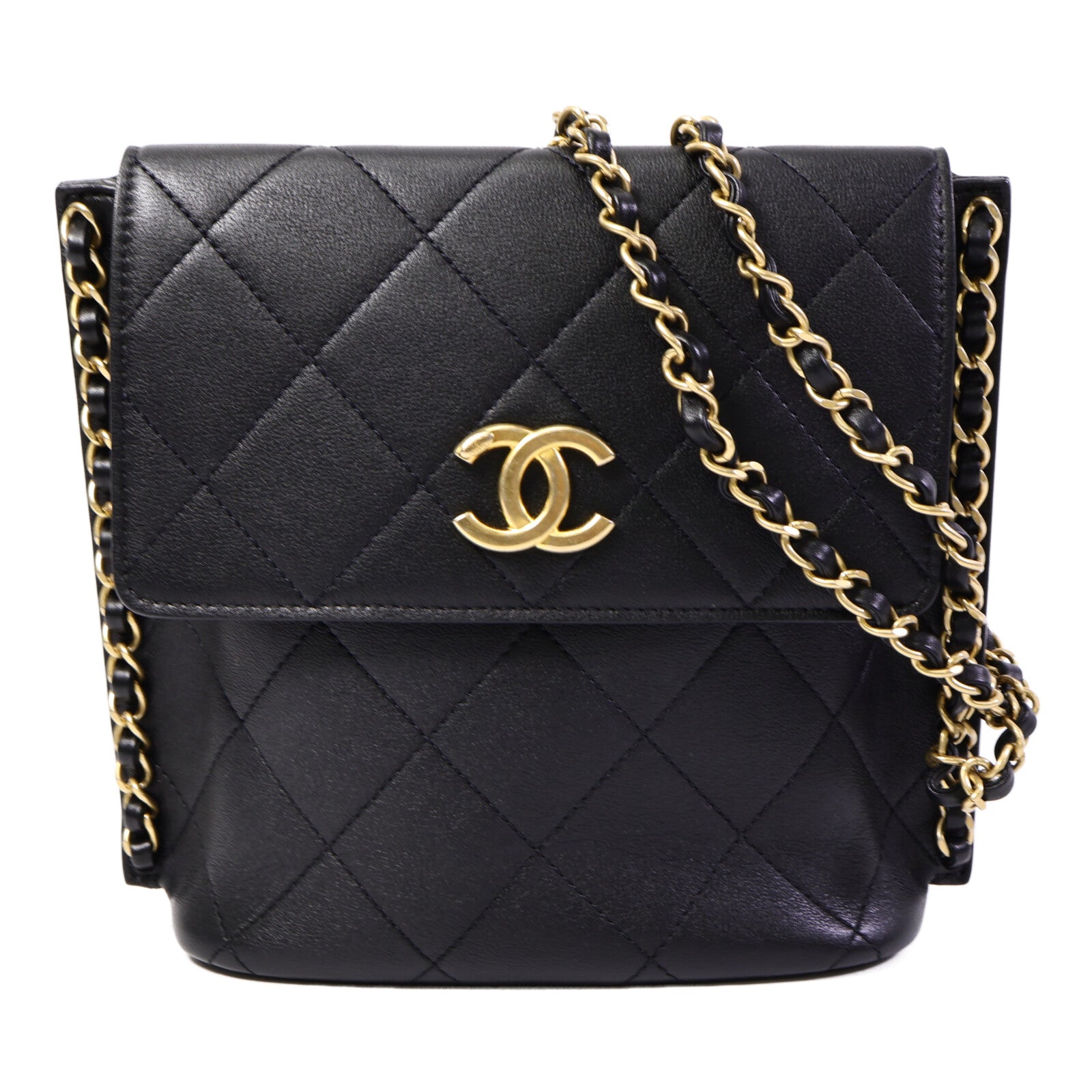CHANEL 牛皮皮革Chain Shoulder Bag鏈帶肩背袋