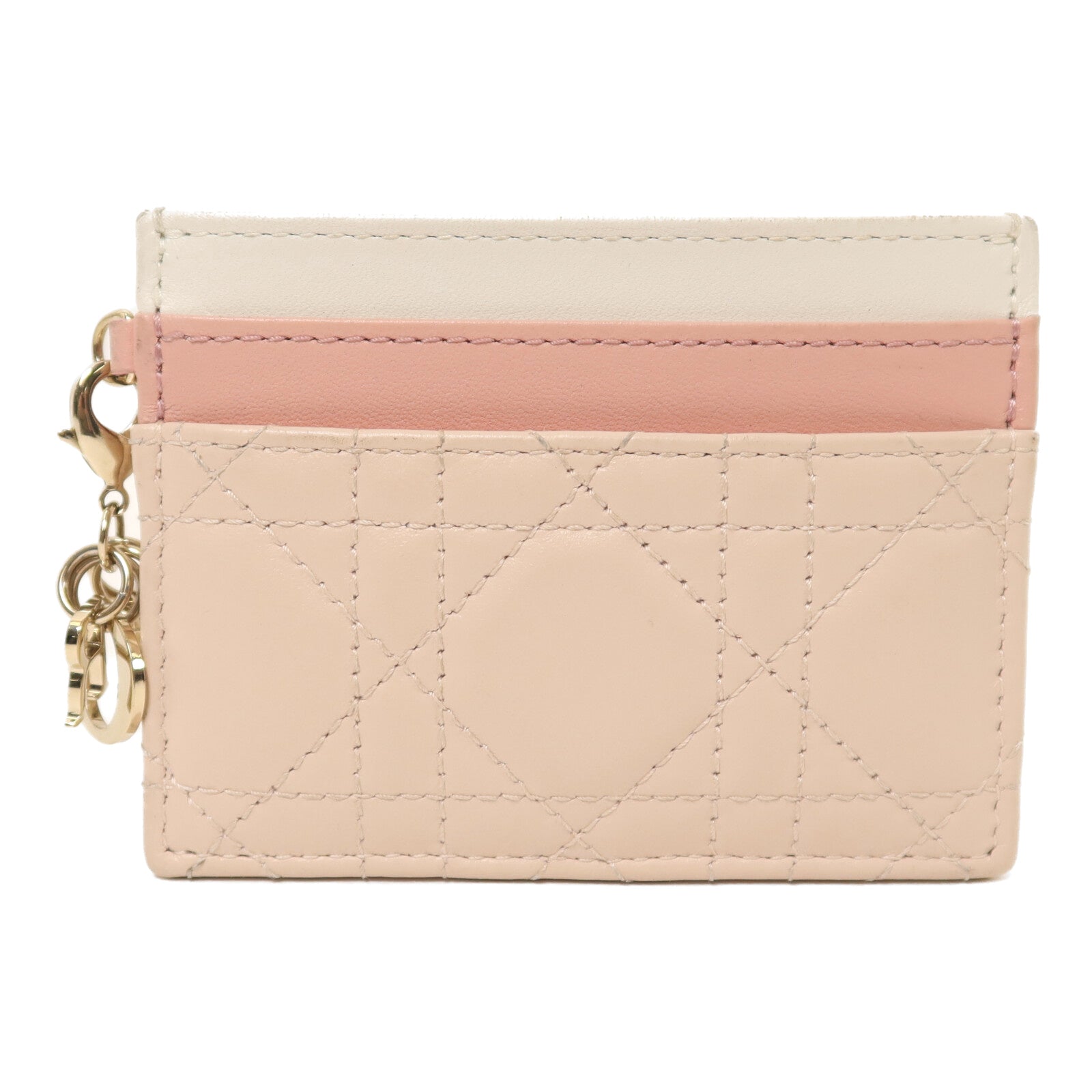 Dior 羊皮皮革Card Case銀扣卡片套