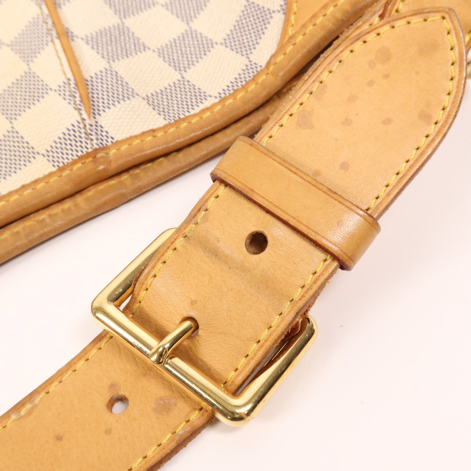 LOUIS VUITTON Damier Azur Galliera GM金扣肩背袋