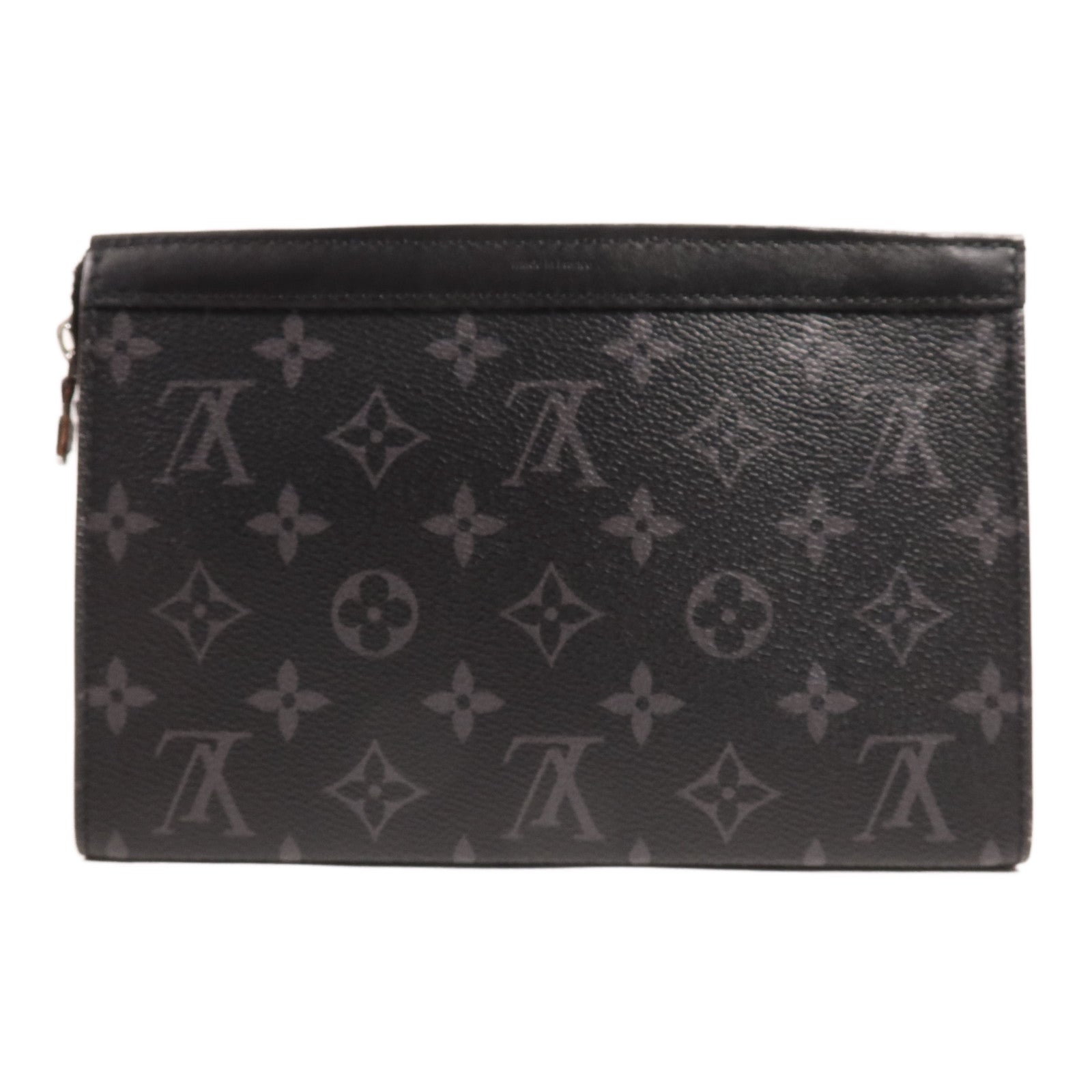 LOUIS VUITTON Monogram Eclipse Gaston銀扣肩背袋