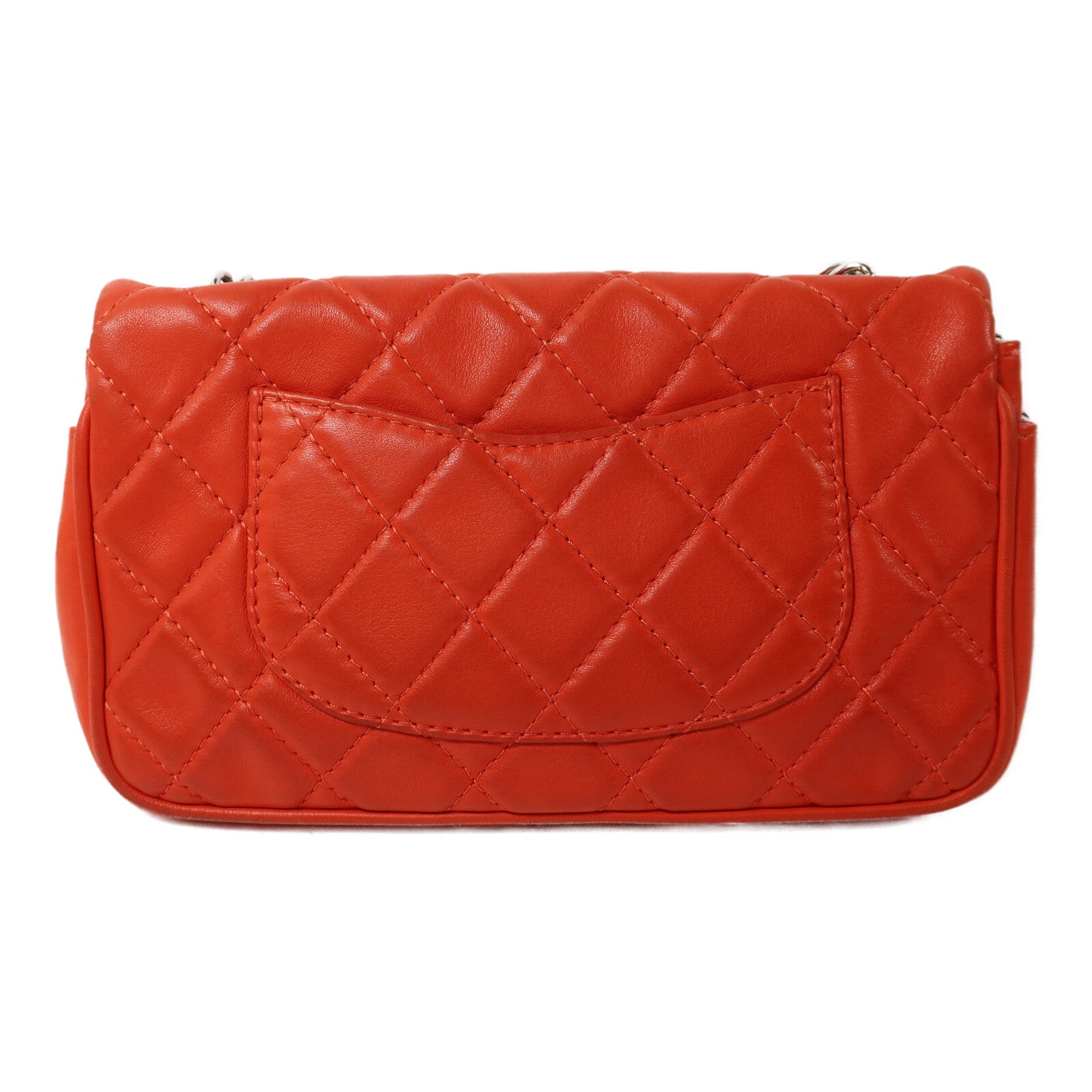 CHANEL 羊皮皮革Shoulder Bag銀扣鏈帶肩背袋