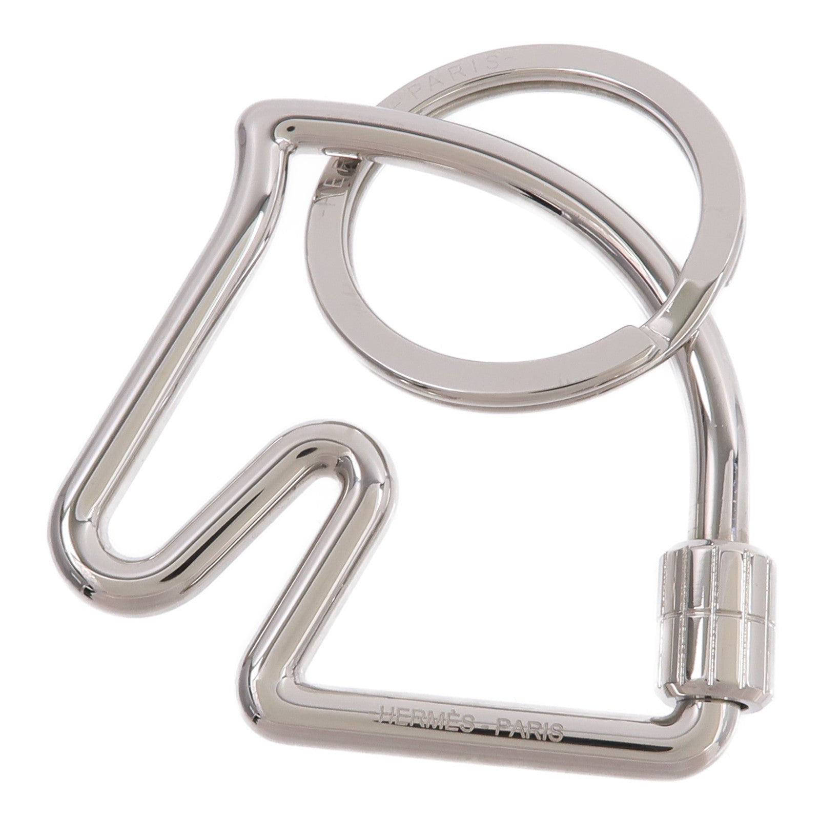 HERMES 不鏽鋼Cheval Key Ring鑰匙圈