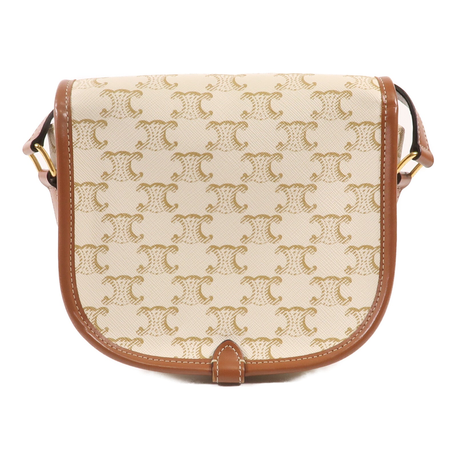 CELINE 塗層帆布Folco金扣肩背袋