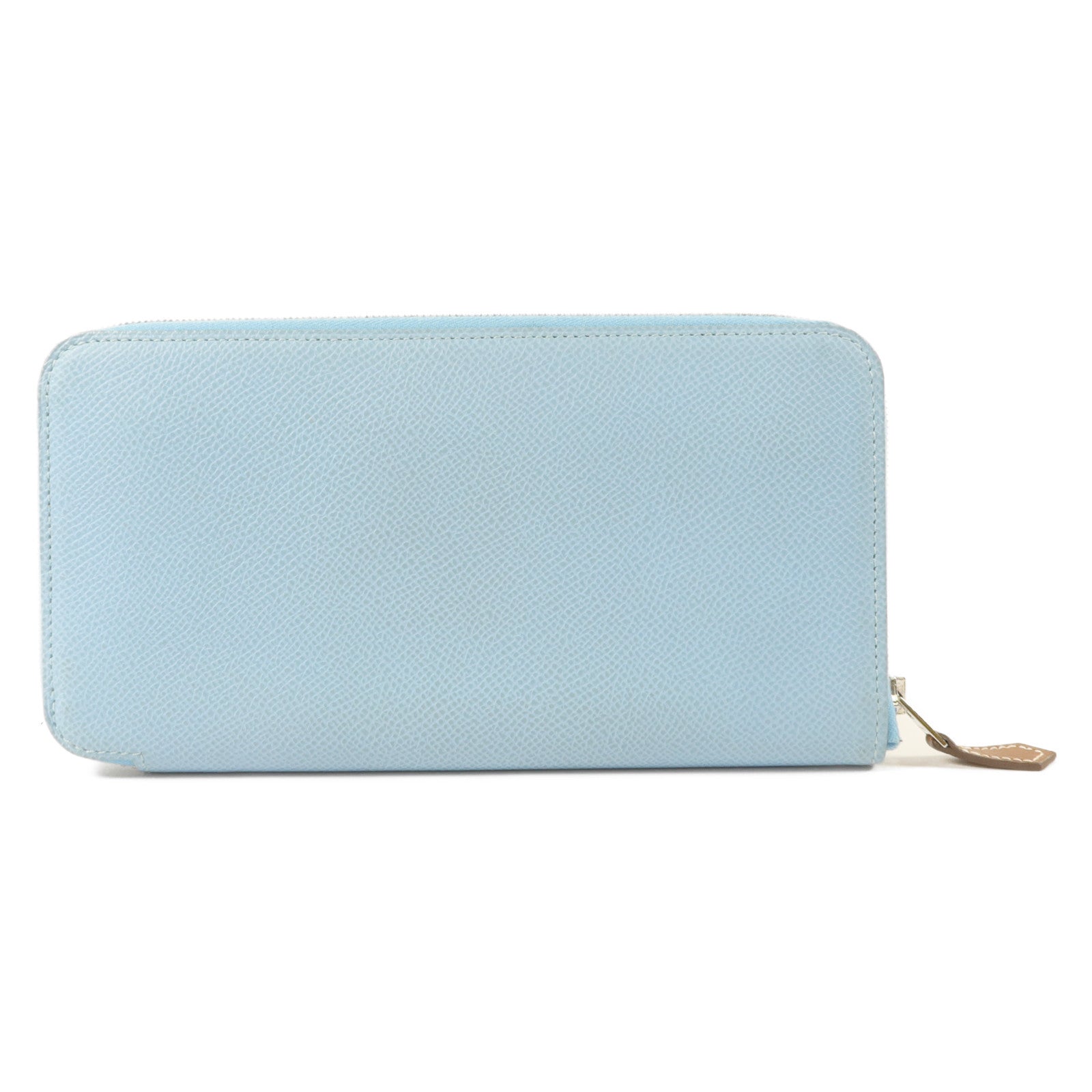 HERMES Epsom皮革Silk In Long Wallet長錢包Celeste