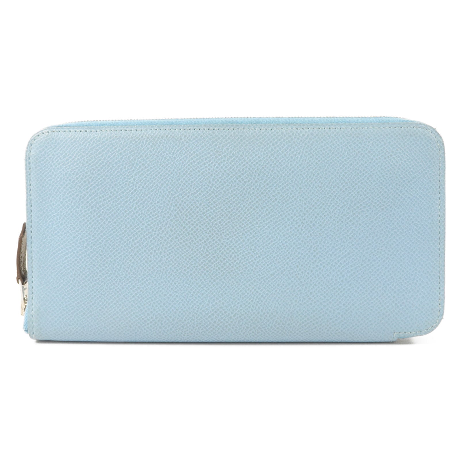 HERMES Epsom皮革Silk In Long Wallet長錢包Celeste