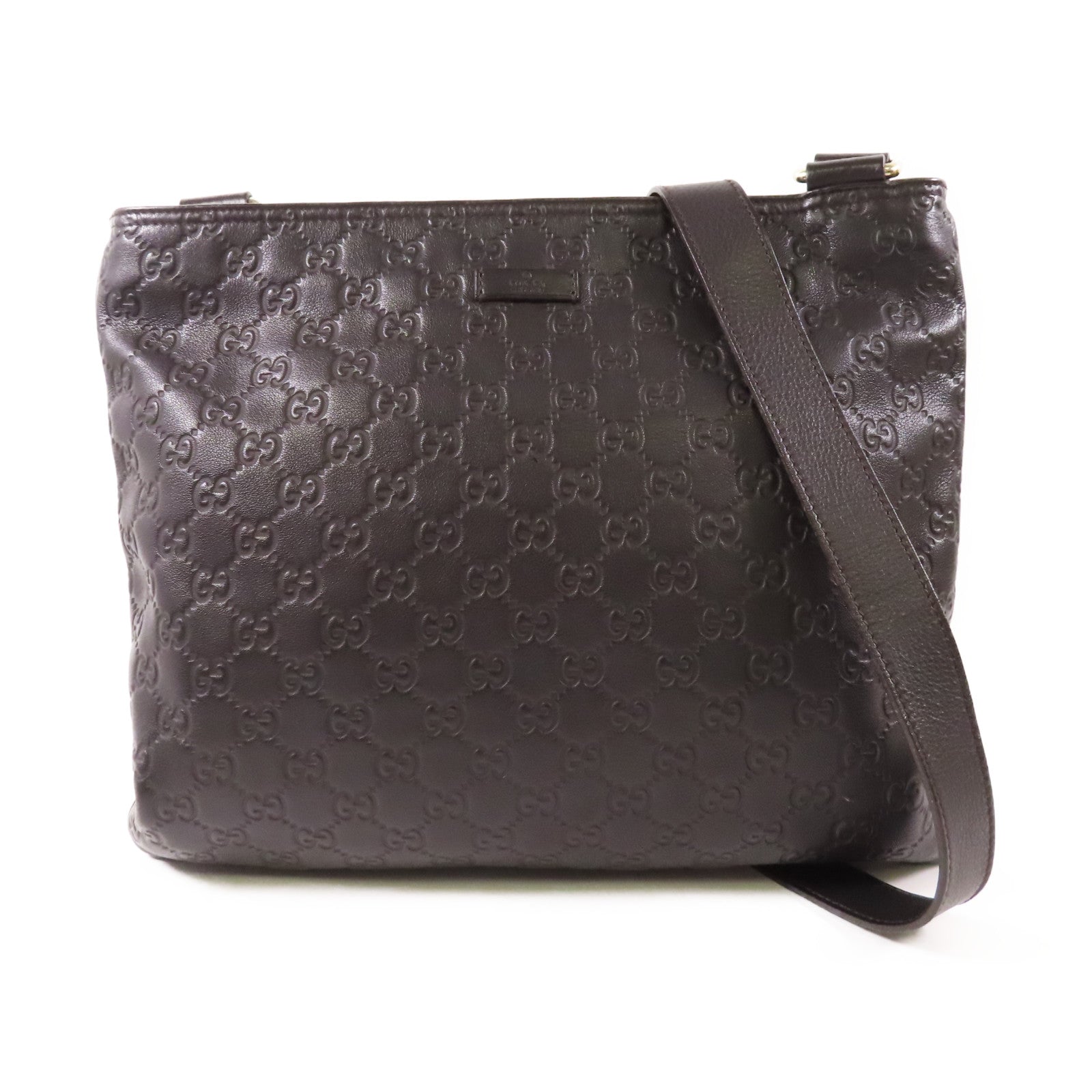 GUCCI 牛皮皮革Shoulder Bag銀扣肩背袋