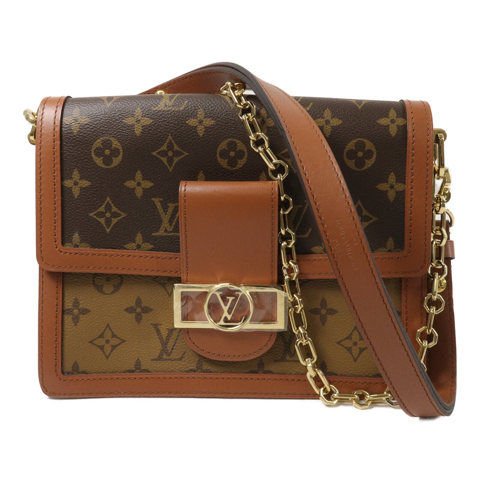 LOUIS VUITTON Monogram/Monogram Reverse Dauphine MM手挽肩背兩用袋