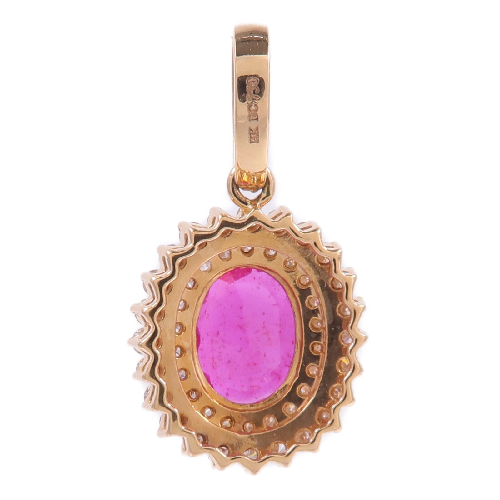 JEWELRY 18K Ruby Diamond Pendant Top紅寶石/鑽石吊墜