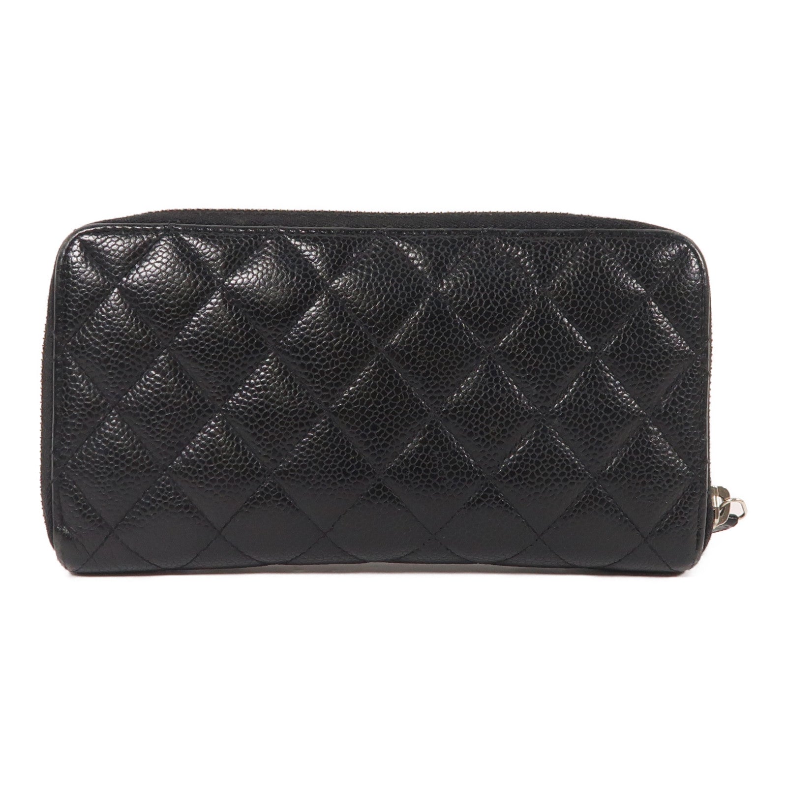 CHANEL 牛皮皮革Long Wallet銀扣長錢包