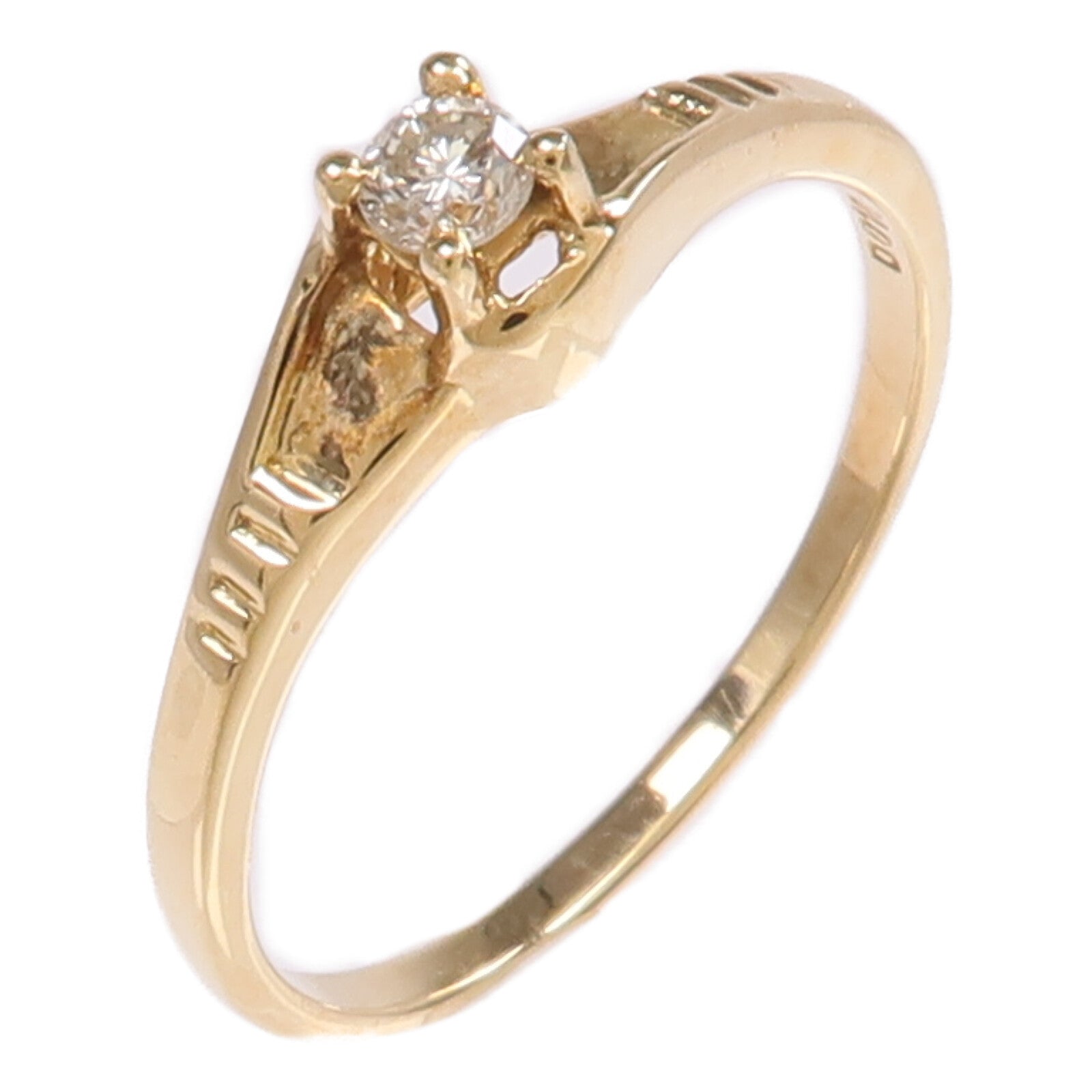 JEWELRY 【激減優惠】18K黃金Diamond Ring鑽石戒指US#6
