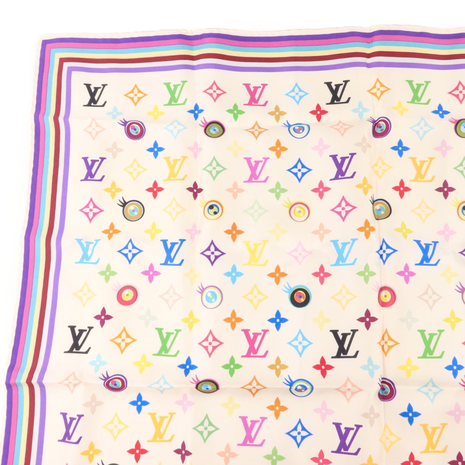 LOUIS VUITTON 絲質Eye Love Monogram Silk Scarf 67 x 67cm絲巾