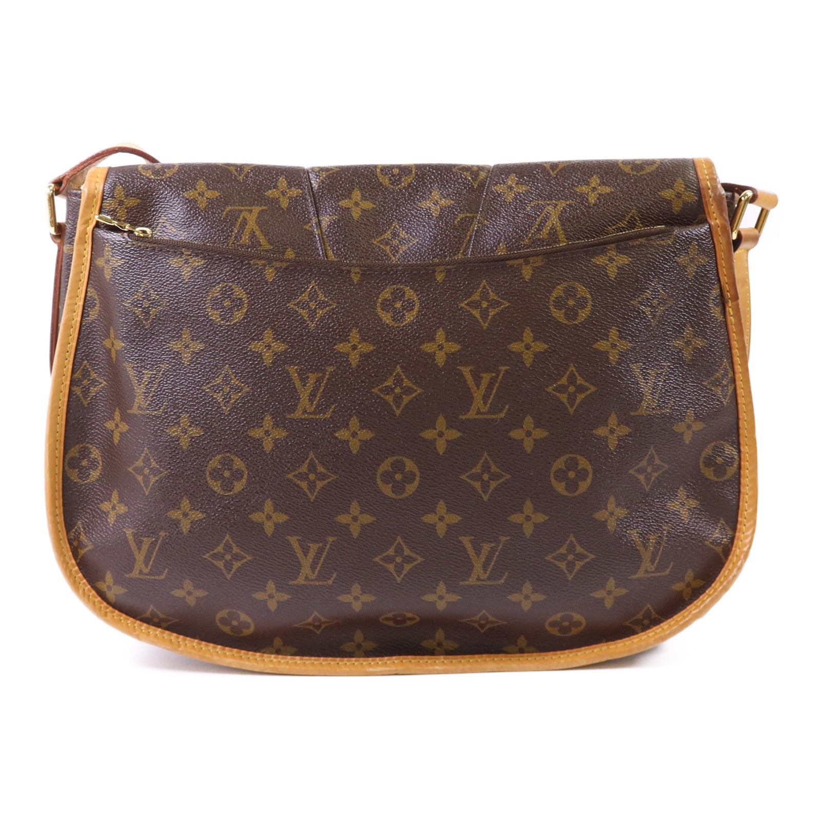 LOUIS VUITTON Monogram Menilmontant MM金扣肩背袋棕色