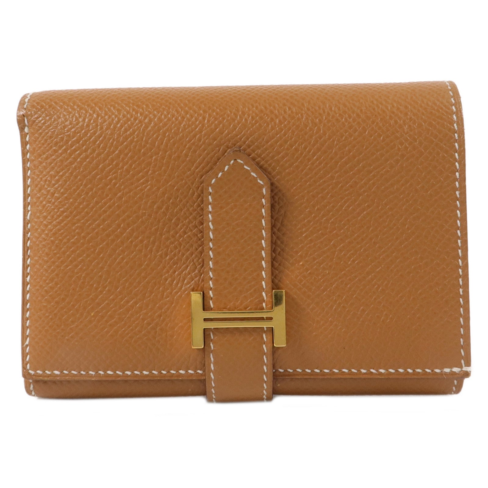 HERMES Epsom皮革Bearn Wallet錢包Gold