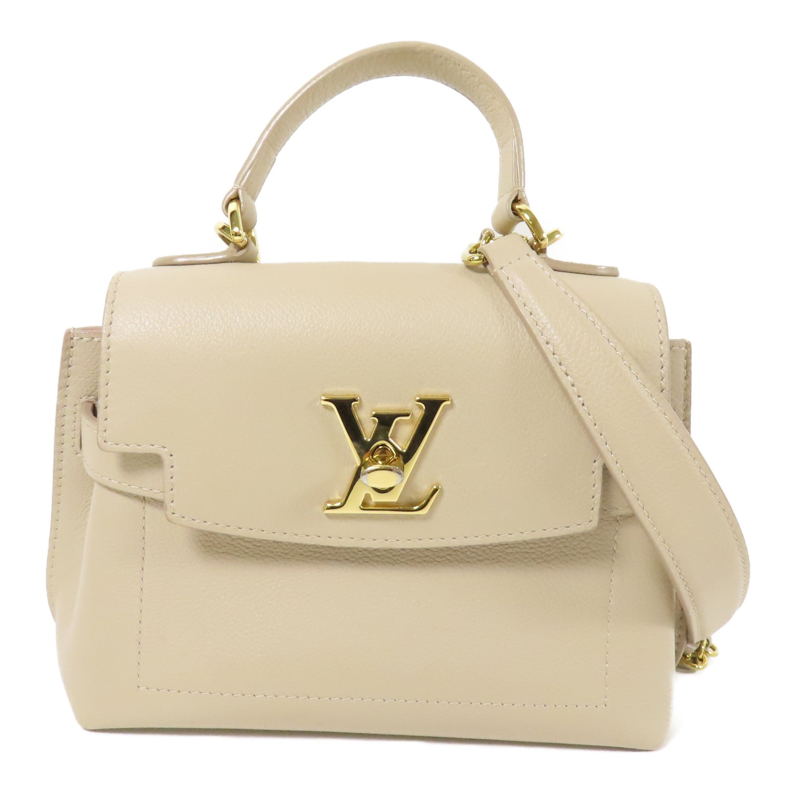 LOUIS VUITTON 牛皮皮革Lockme Ever Mini金扣手挽肩背兩用袋