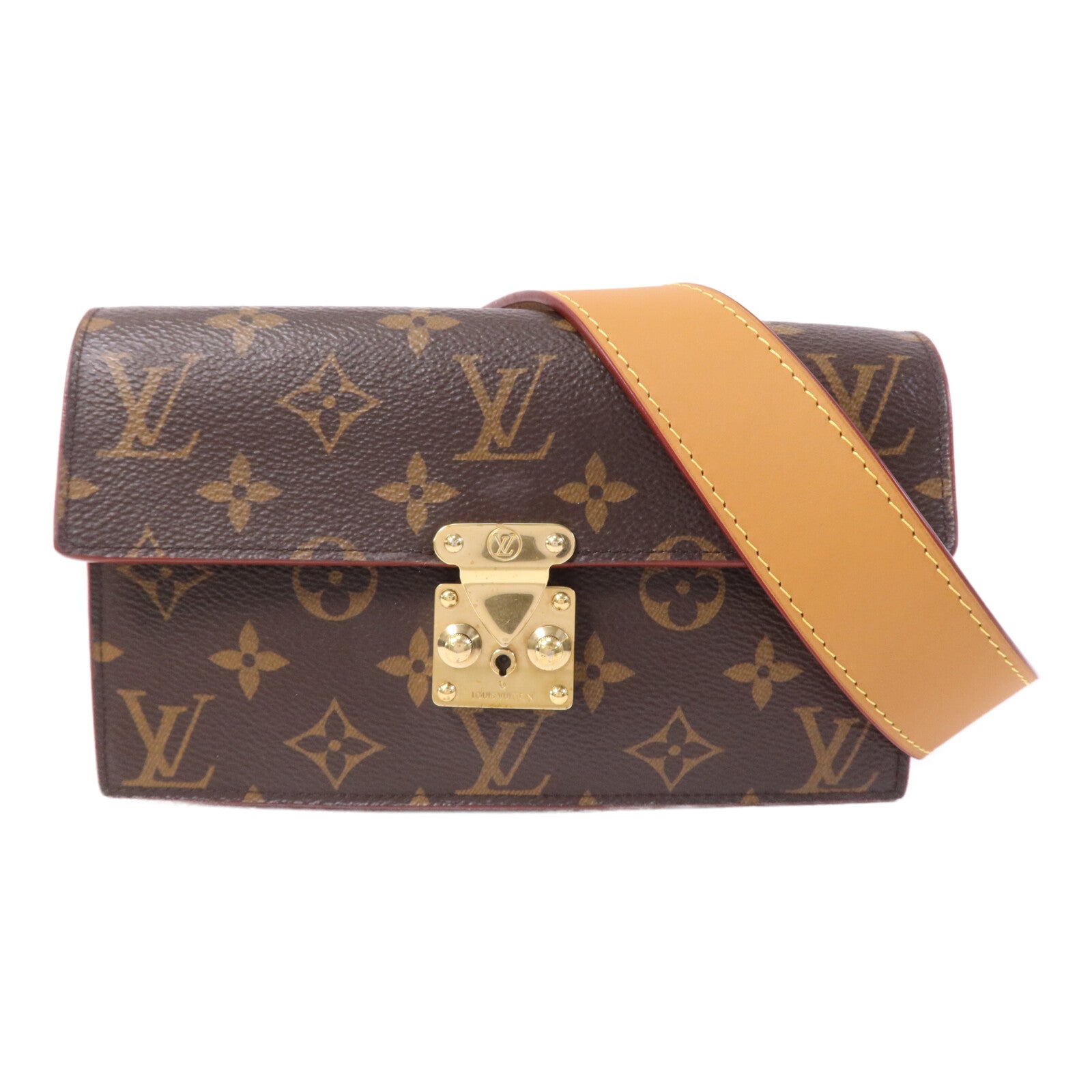 LOUIS VUITTON MonogramS Lock Belt Pouch PM金扣腰包
