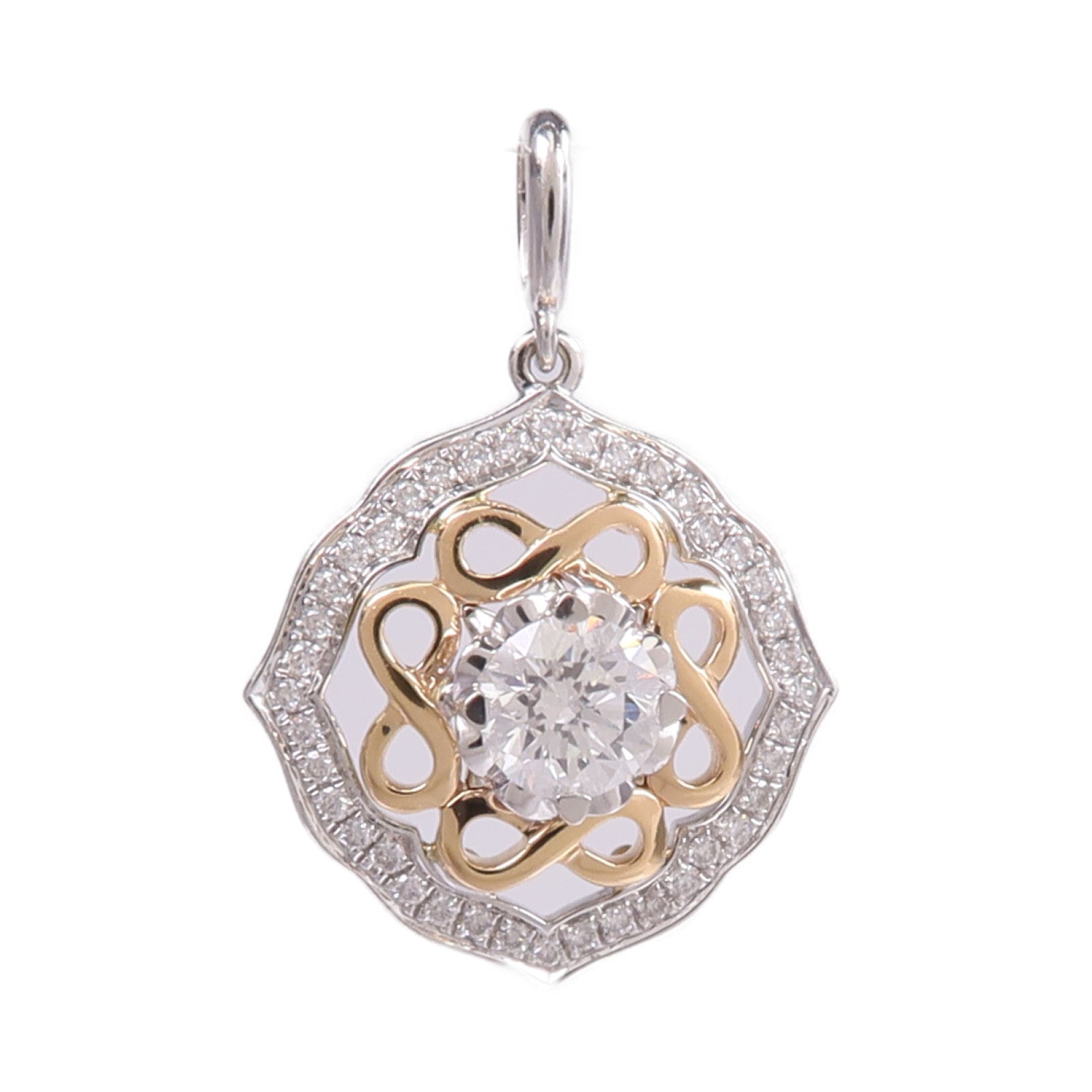 JEWELRY 【激減優惠】18K黃金/白金Diamond Pendant Top鑽石吊墜