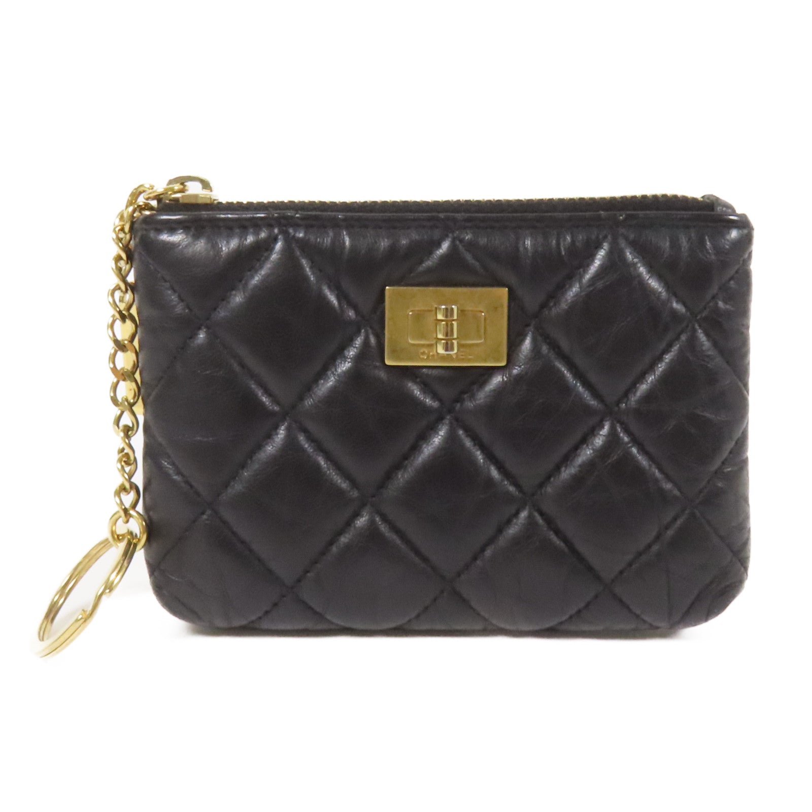 CHANEL 牛皮皮革2.55 Coin Case金扣零錢包