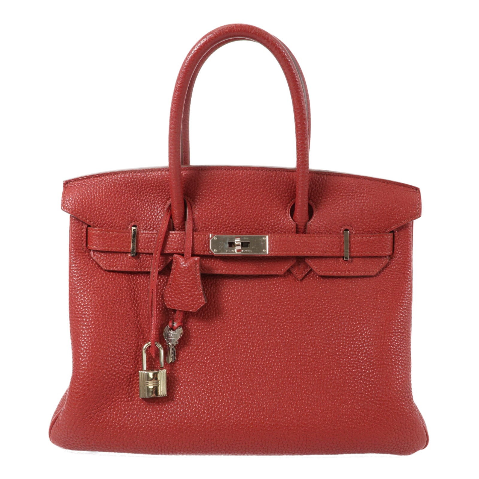 HERMES Togo皮革Birkin 30手挽袋Rouge Garnet