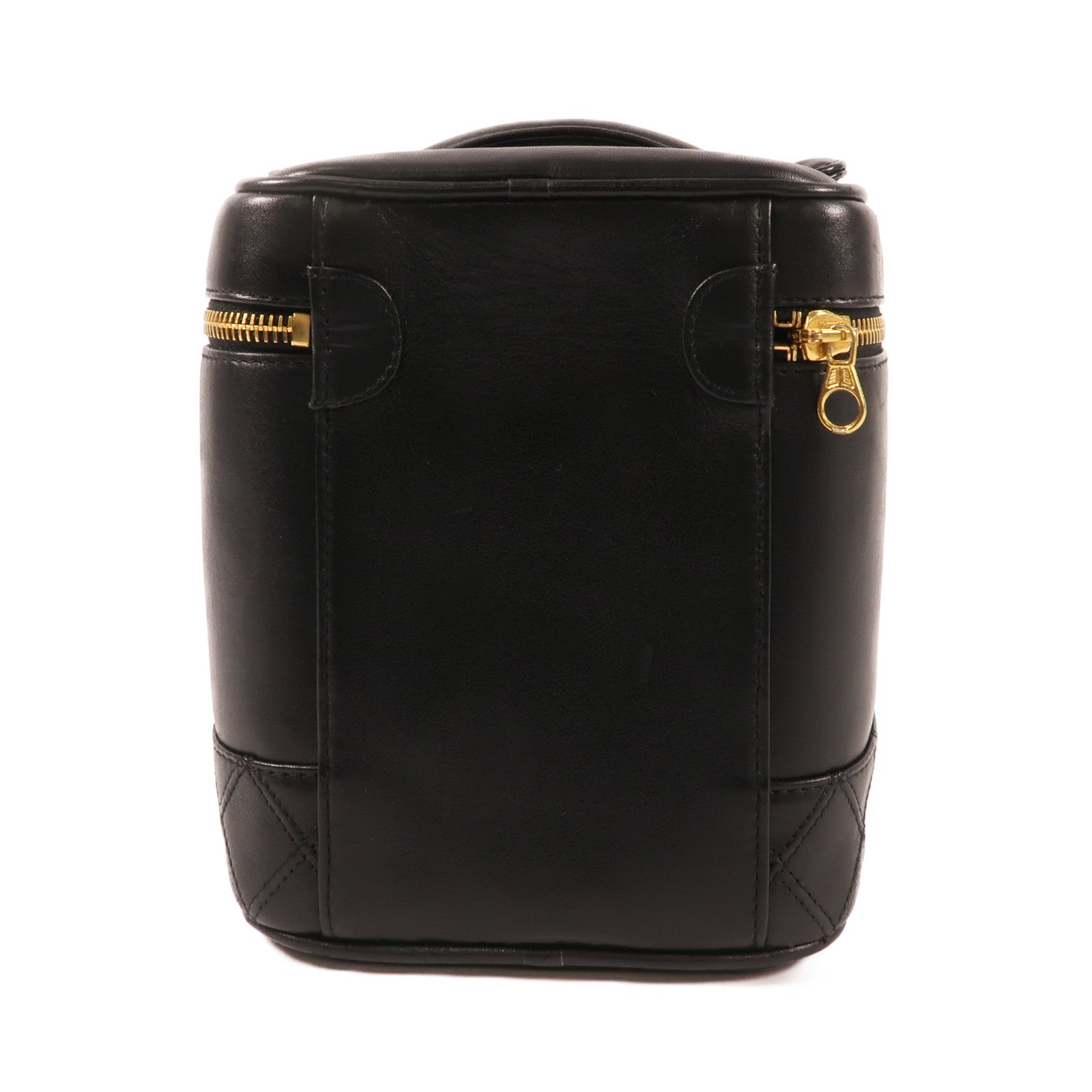CHANEL 【激減優惠】羊皮皮革Vintage Vanity Case金扣手挽袋