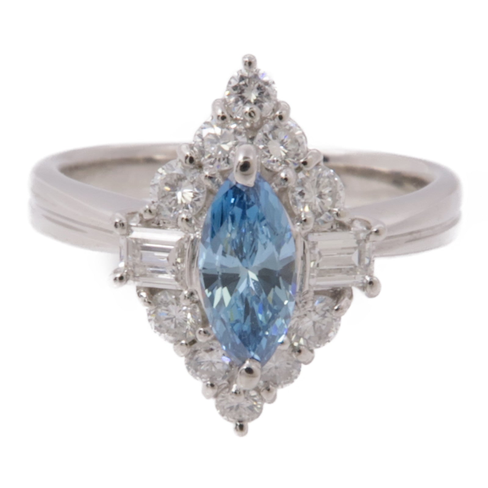 JEWELRY 【激減優惠】PT900鉑金Treat Diamond Ring鑽石戒指US#5.5