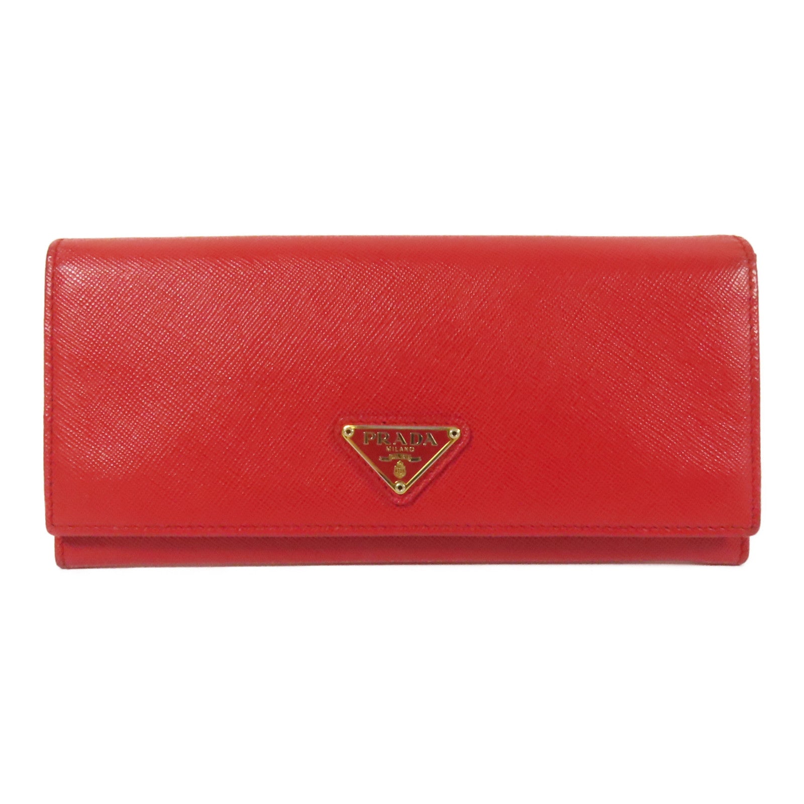 PRADA 【激減優惠】Saffiano皮革Long Wallet金扣長錢包