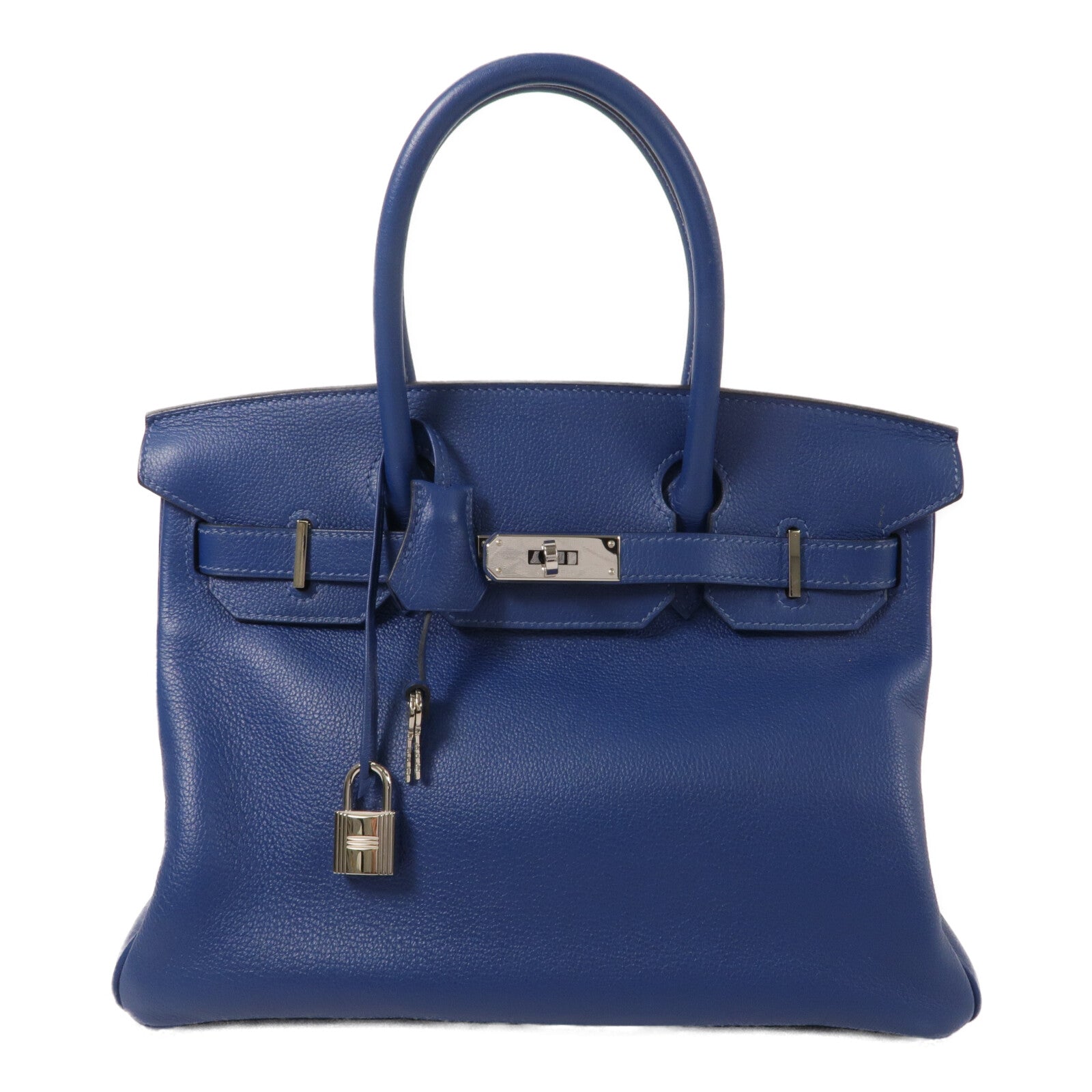 HERMES Novillo皮革Birkin 30手挽袋Deep Bleu