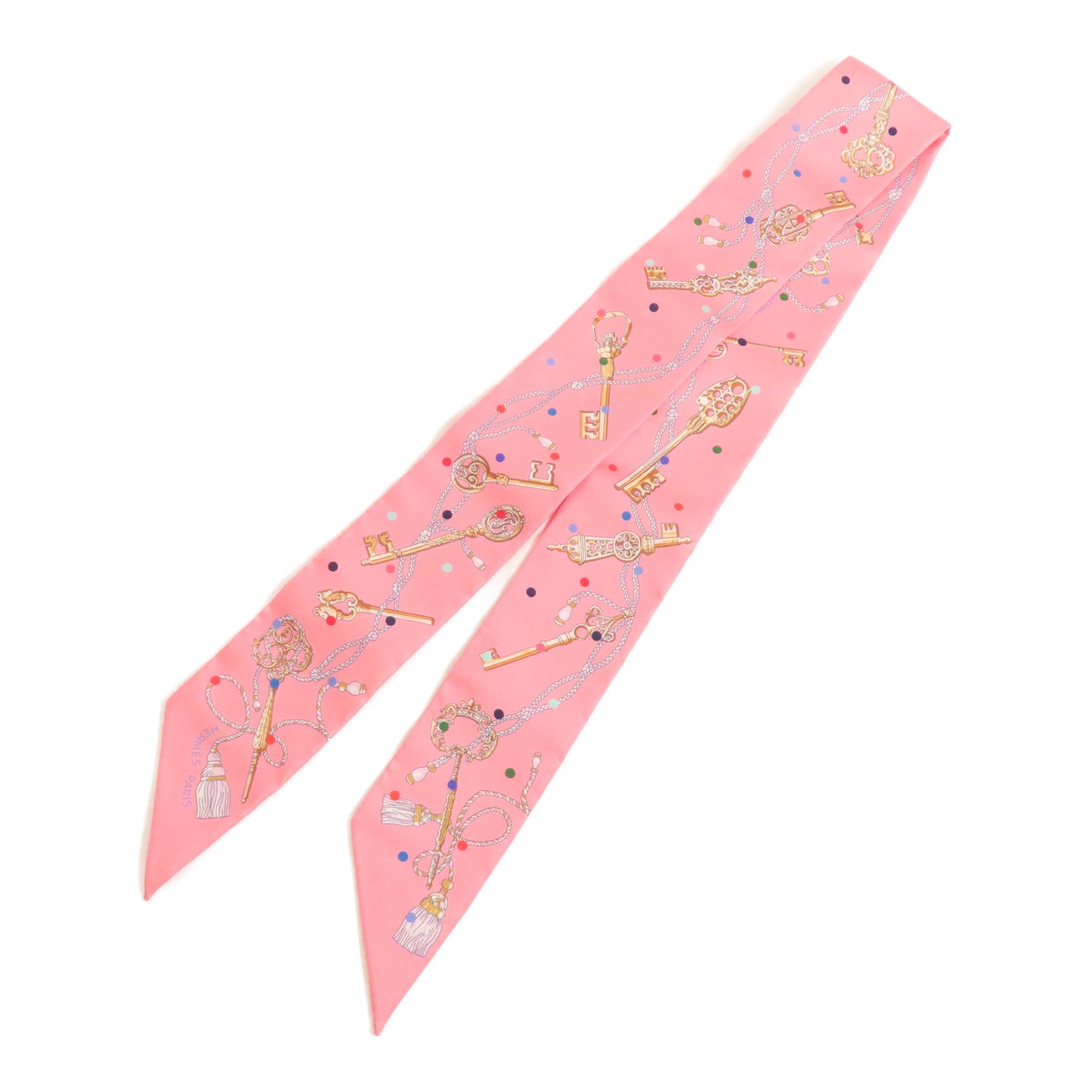 HERMES 絲質Twilly絲巾