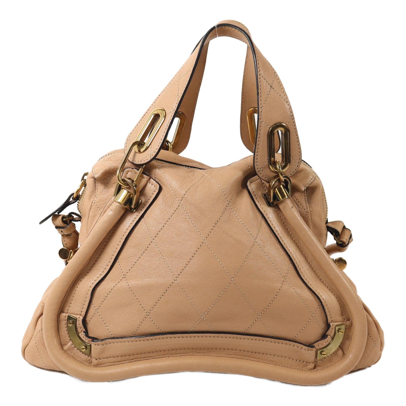 Chloe 牛皮皮革2 Way Shoulder金扣手挽肩背兩用袋