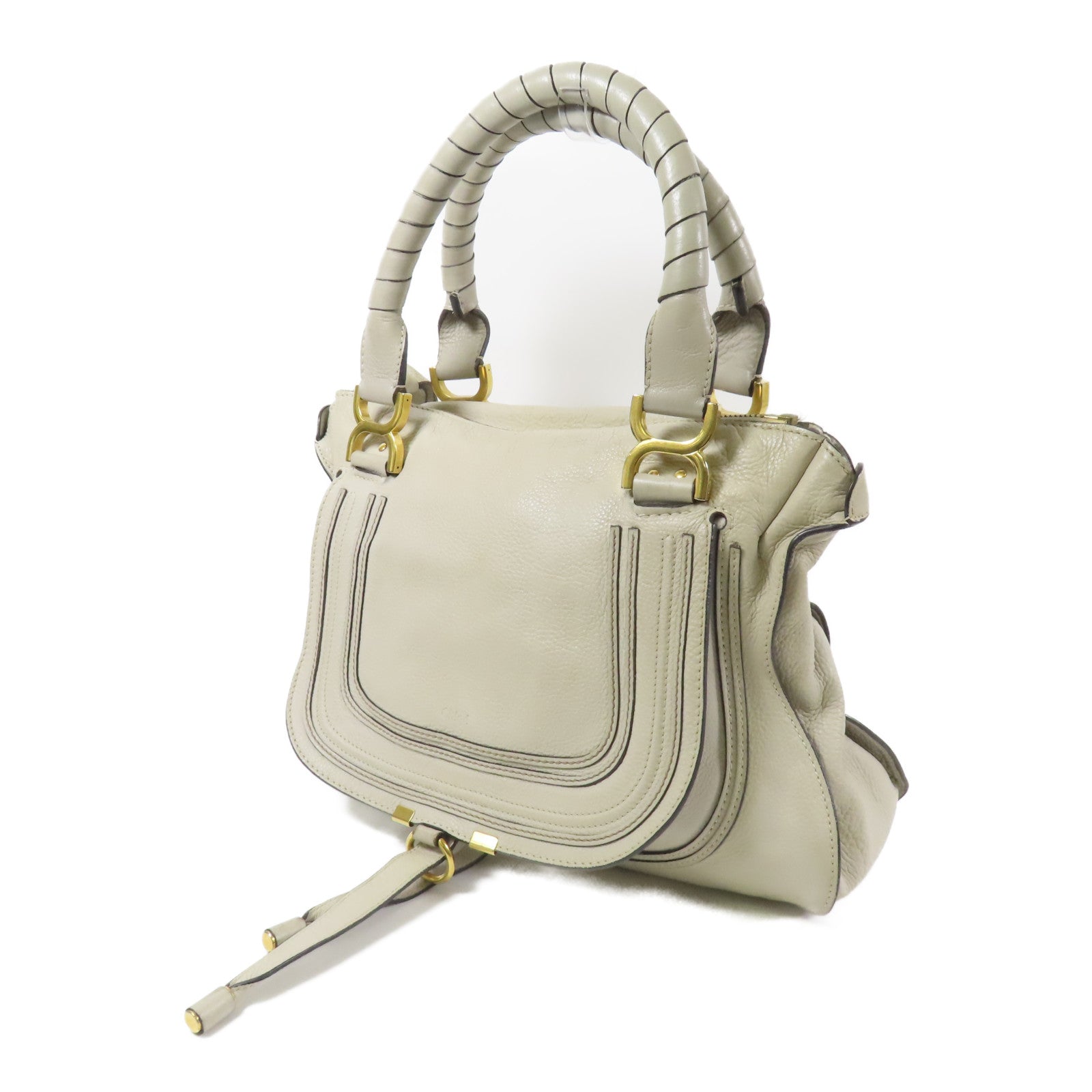 Chloe 牛皮皮革Marcie金扣肩背袋