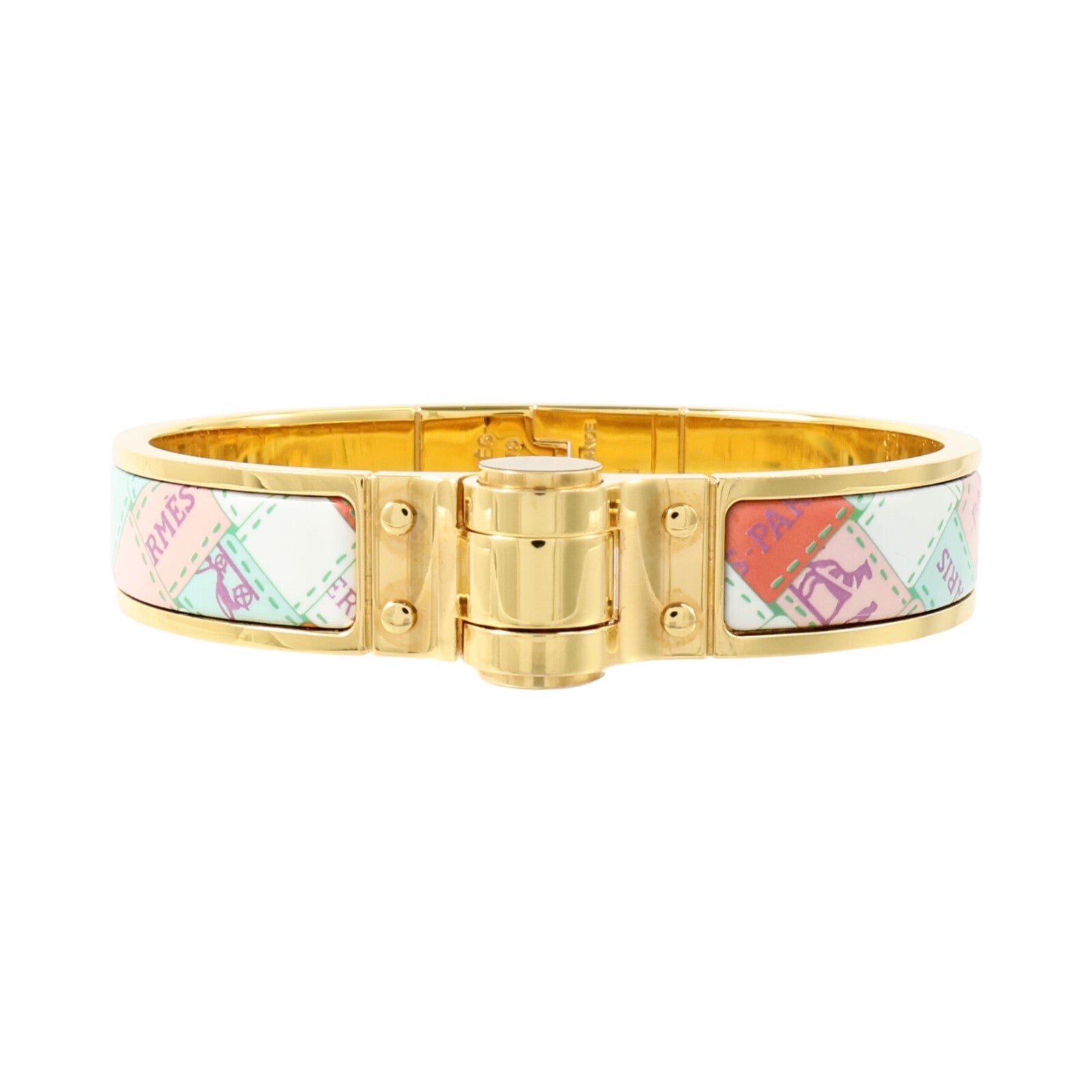 HERMES 金屬/琺瑯Charniere Bracelet手鐲