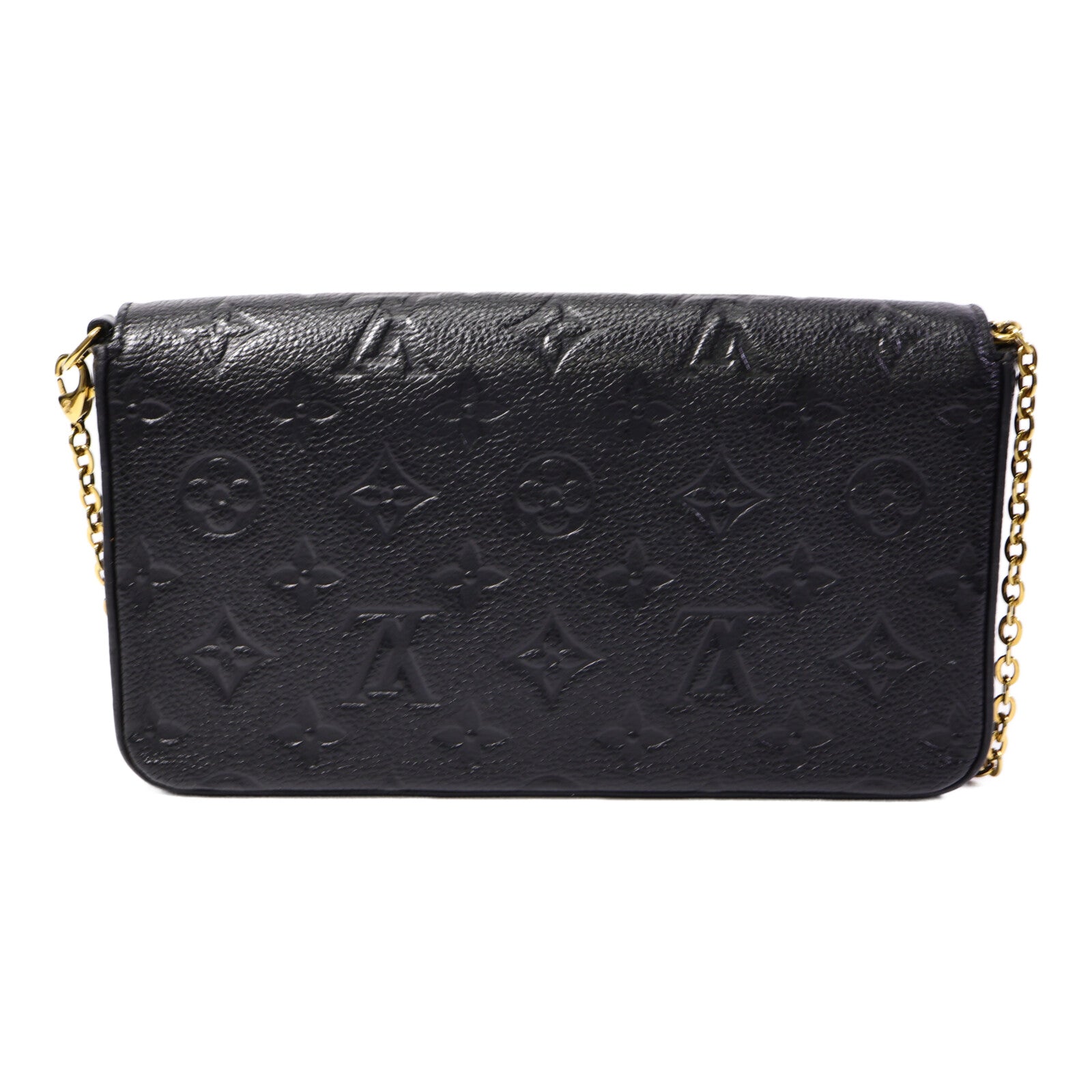 LOUIS VUITTON Monogram Empreinte Felicie Pochette 金扣鏈帶肩背袋