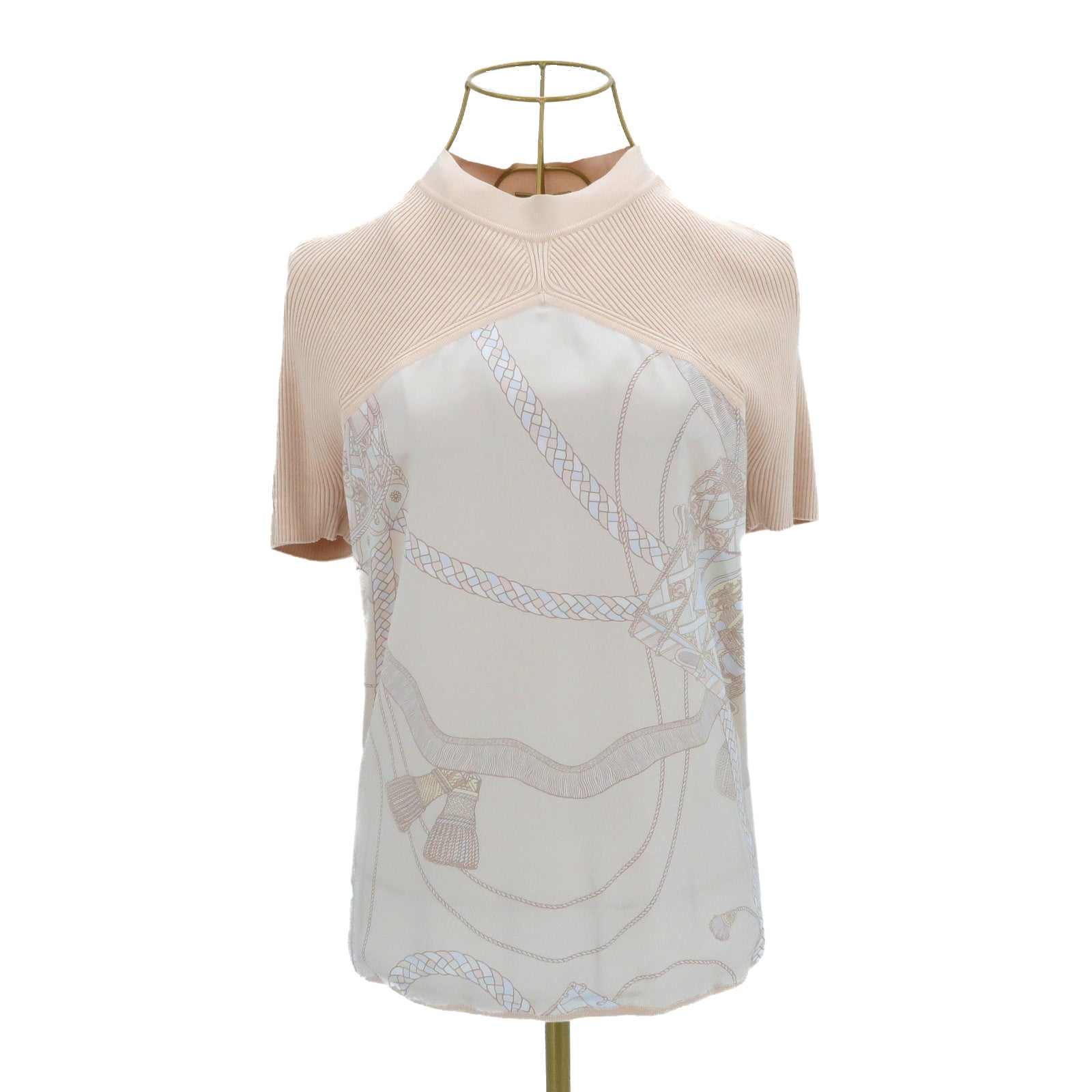 HERMES Silk/Cotton Passementerie Top上衣