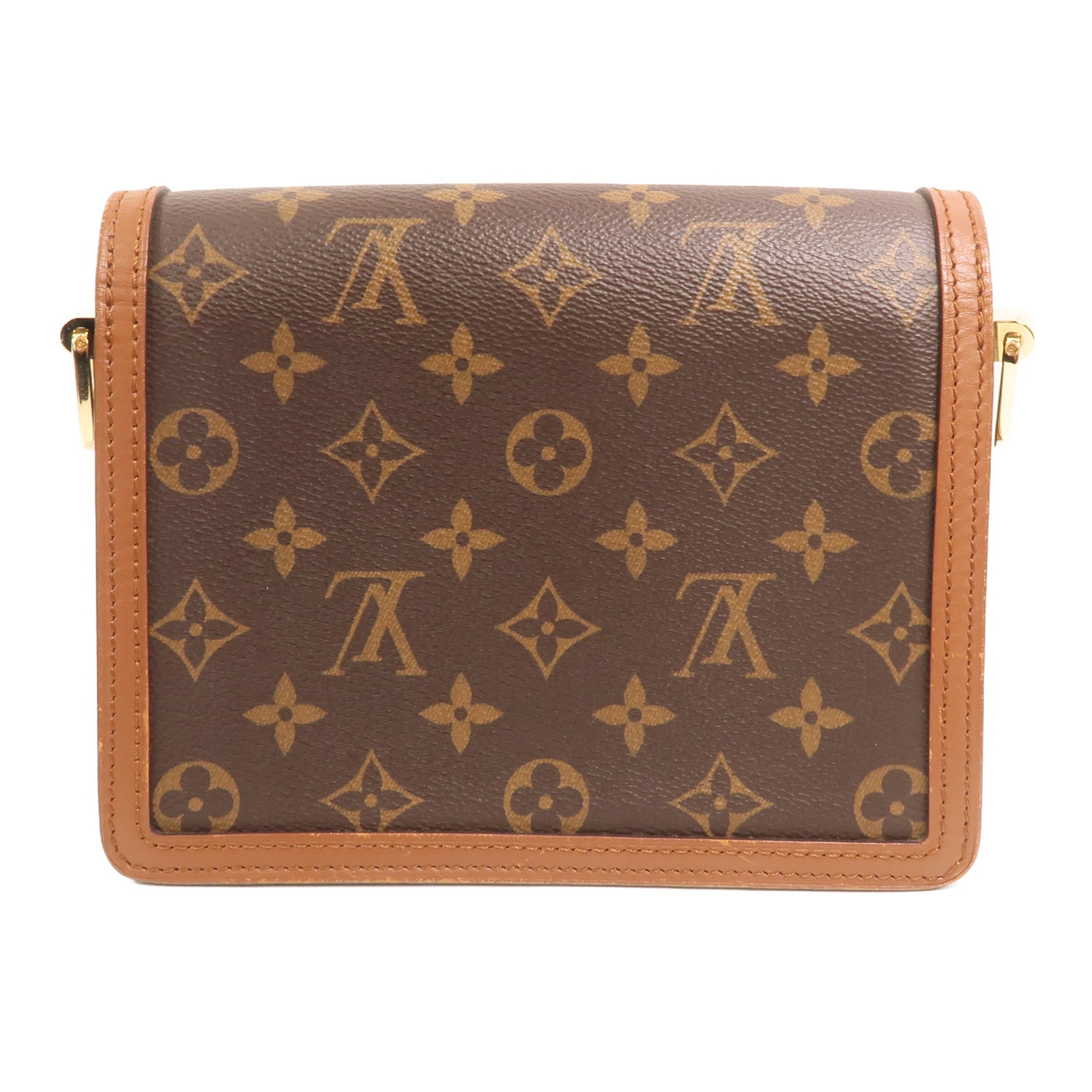 LOUIS VUITTON Monogram Reverse Mini Dauphine金扣肩背袋