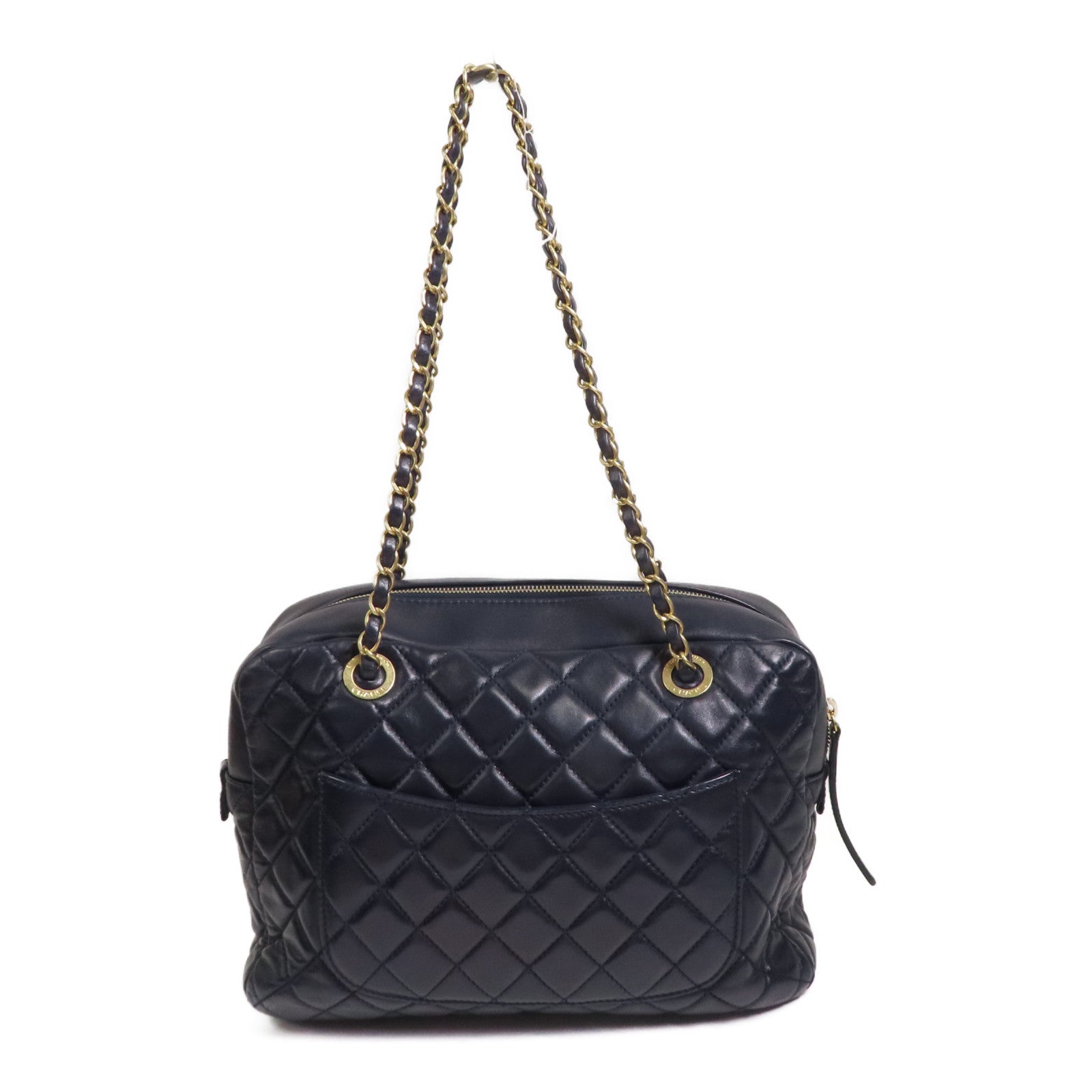 CHANEL 牛皮皮革Shoulder Bag金扣肩背包