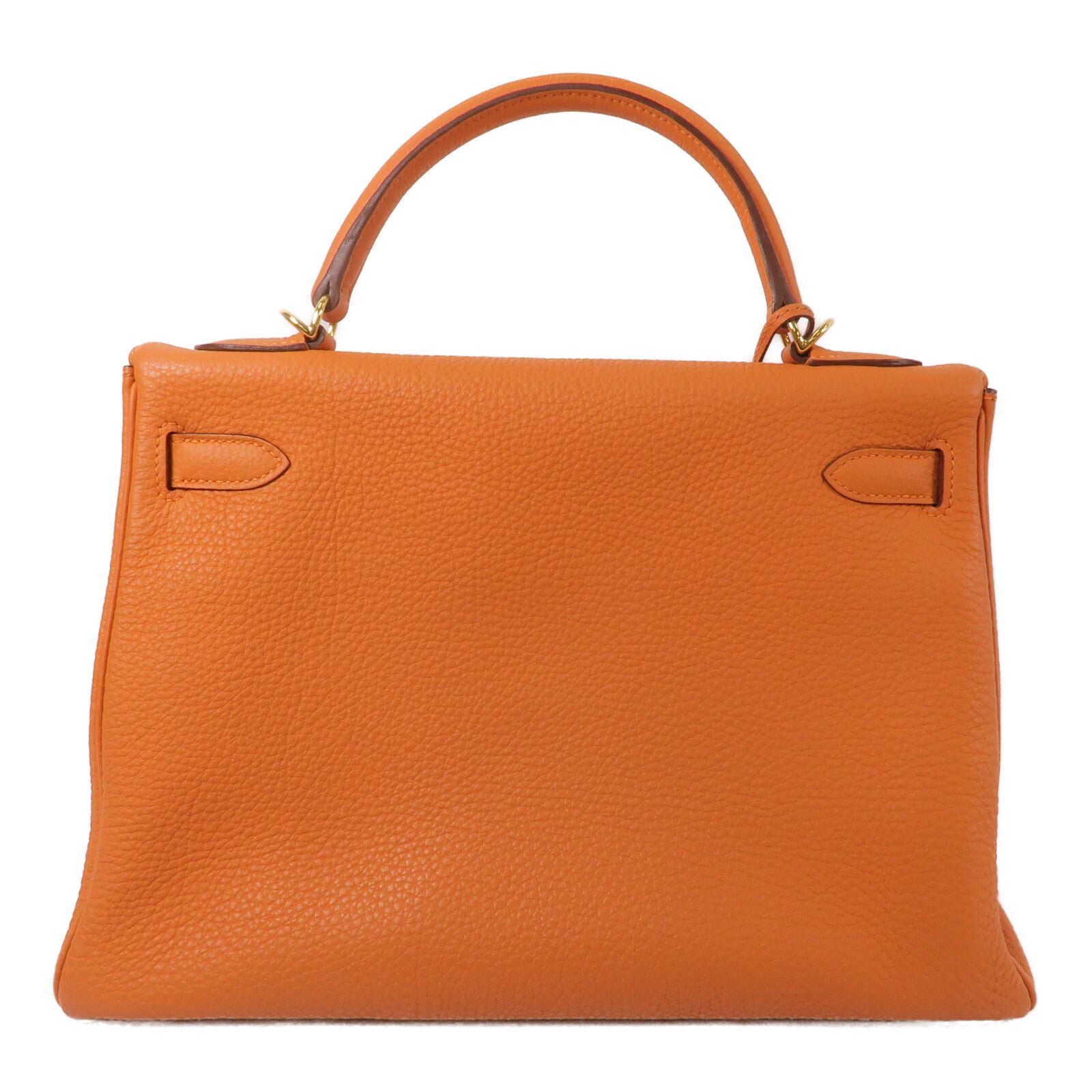 HERMES Togo皮革Kelly 28手挽肩背兩用袋Orange