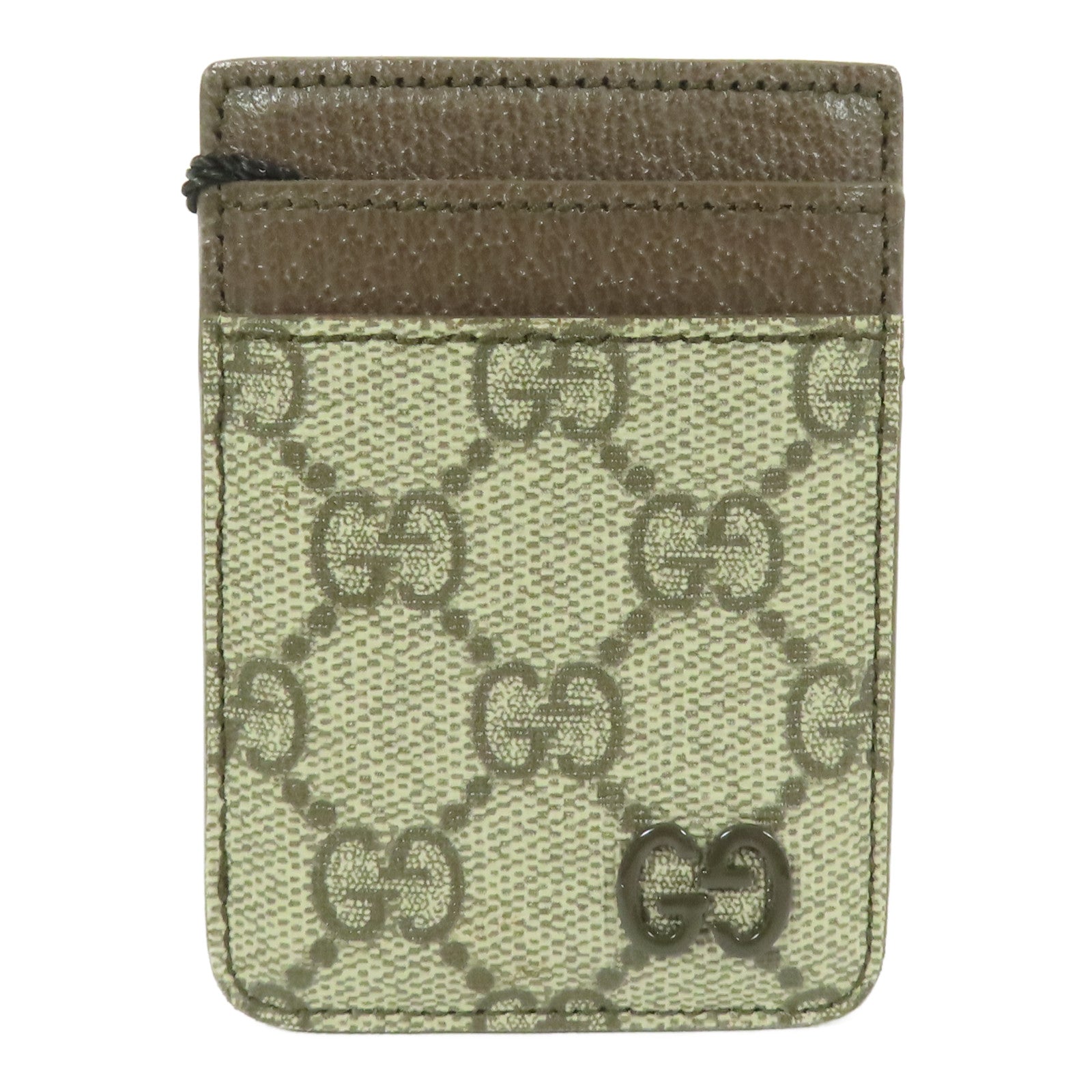 GUCCI 【激減優惠】塗層帆布/皮革Bi-colour Magnetic Card Case卡片套