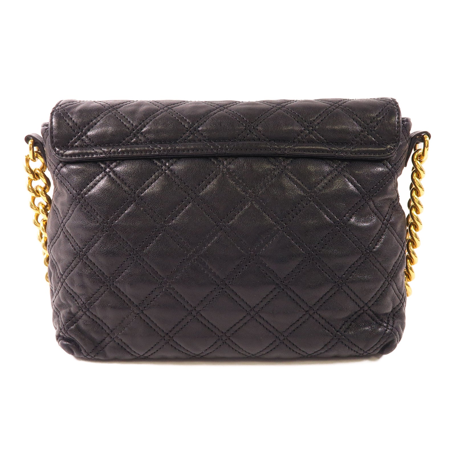 MARC JACOBS 牛皮皮革Chain Shoulder金扣鏈帶肩背袋