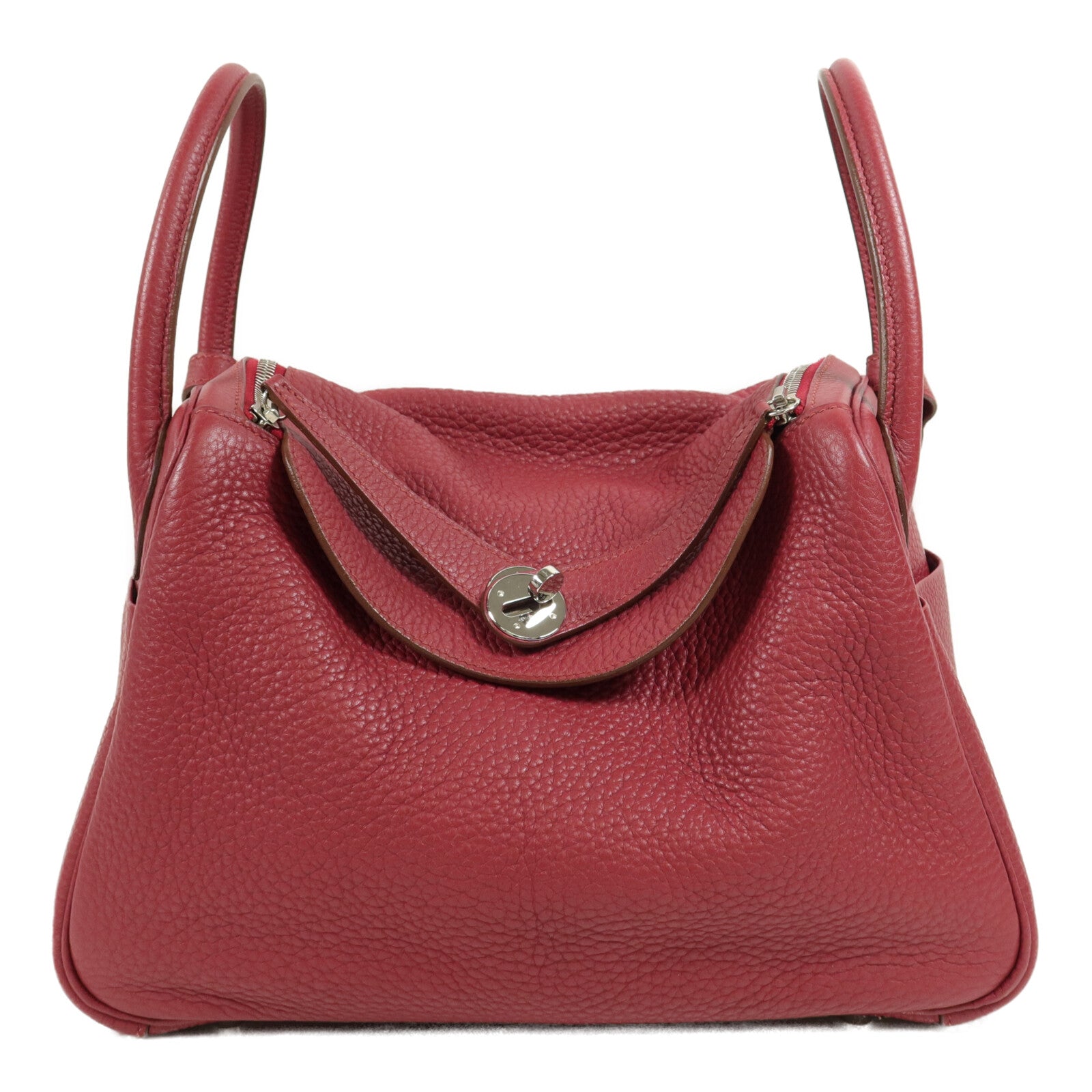 HERMES Clemence皮革Lindy 30肩背袋Ruby