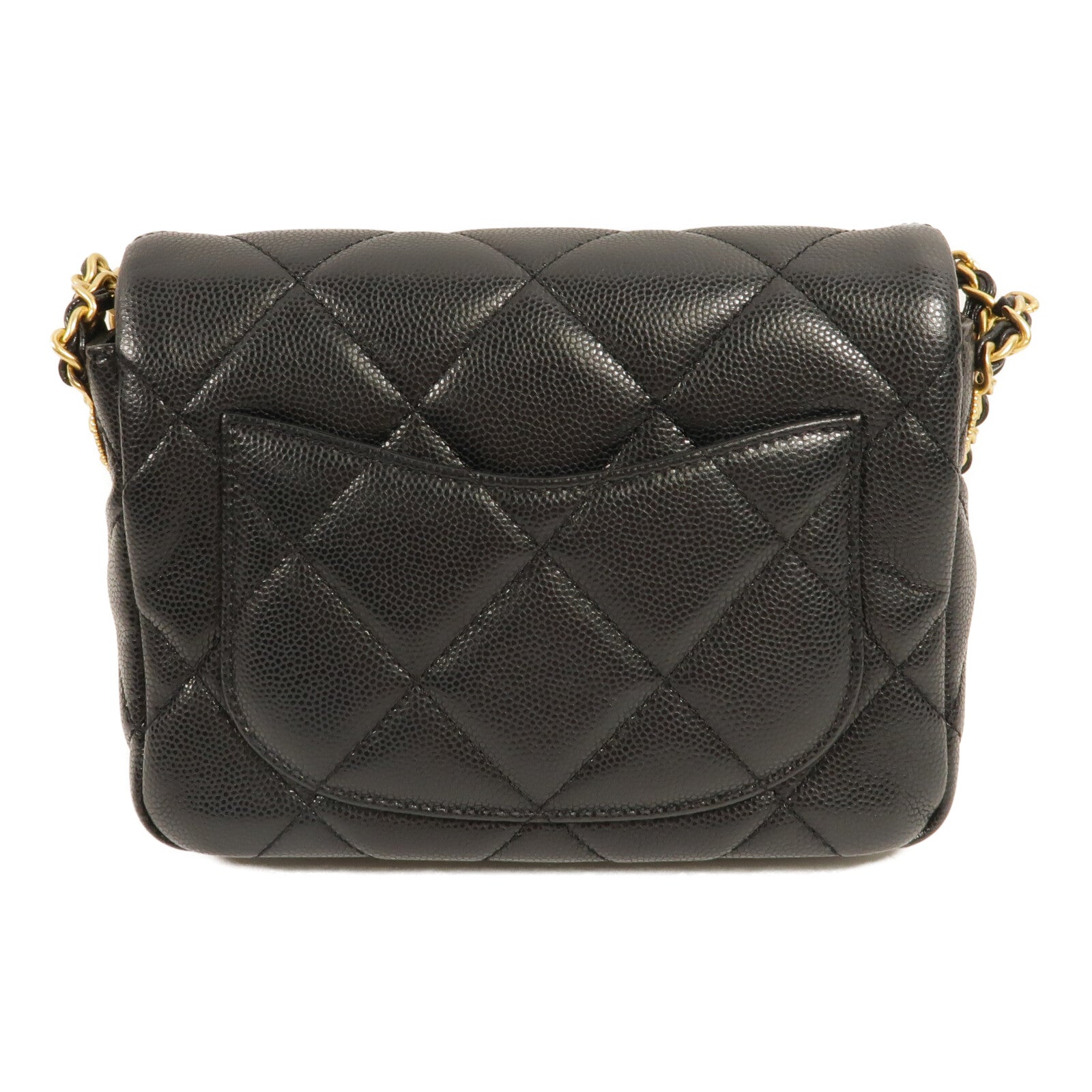 CHANEL 牛皮皮革Mini Flap Bag鏈帶肩背袋