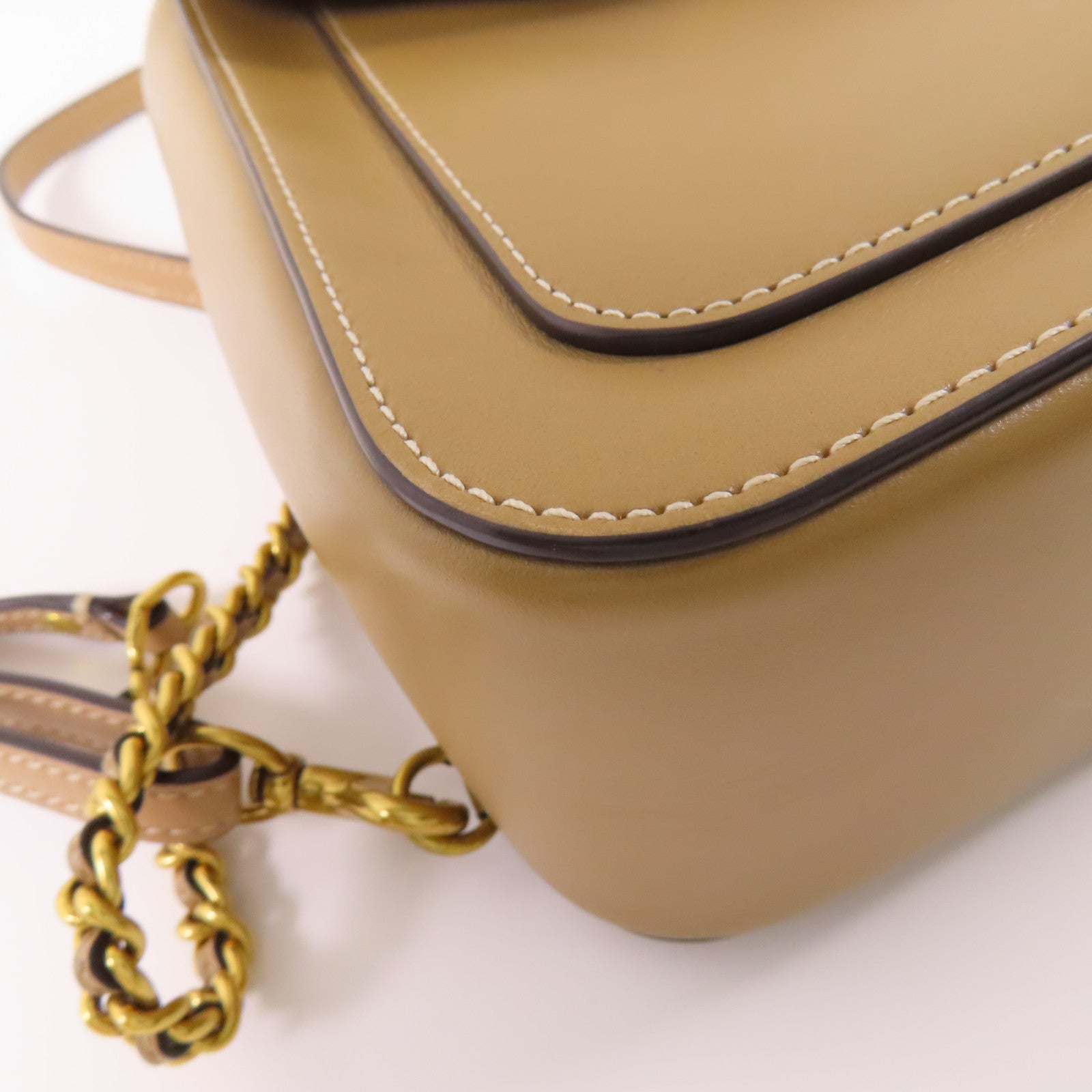 COACH 牛皮皮革Backpack金扣鏈帶背包