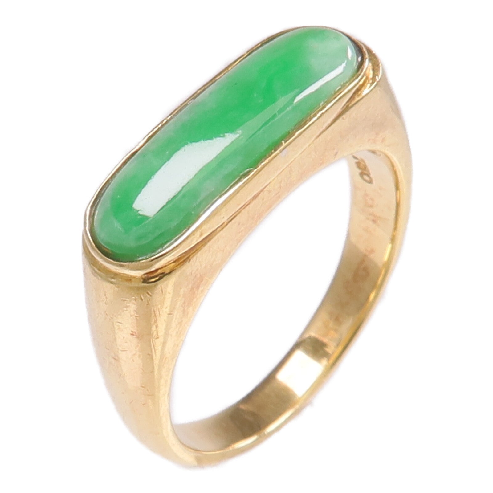 JEWELRY 18K黃金Jade Ring翡翠戒指US#3
