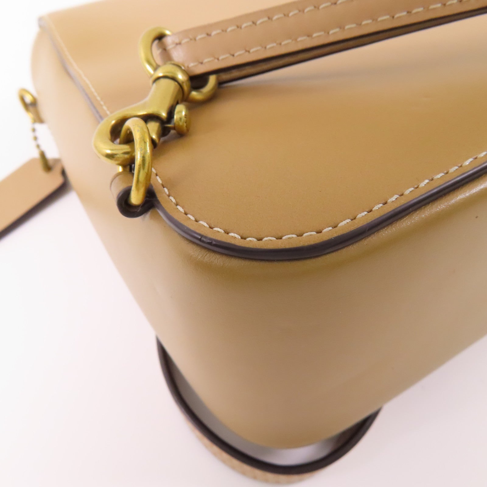 COACH 牛皮皮革Backpack金扣鏈帶背包