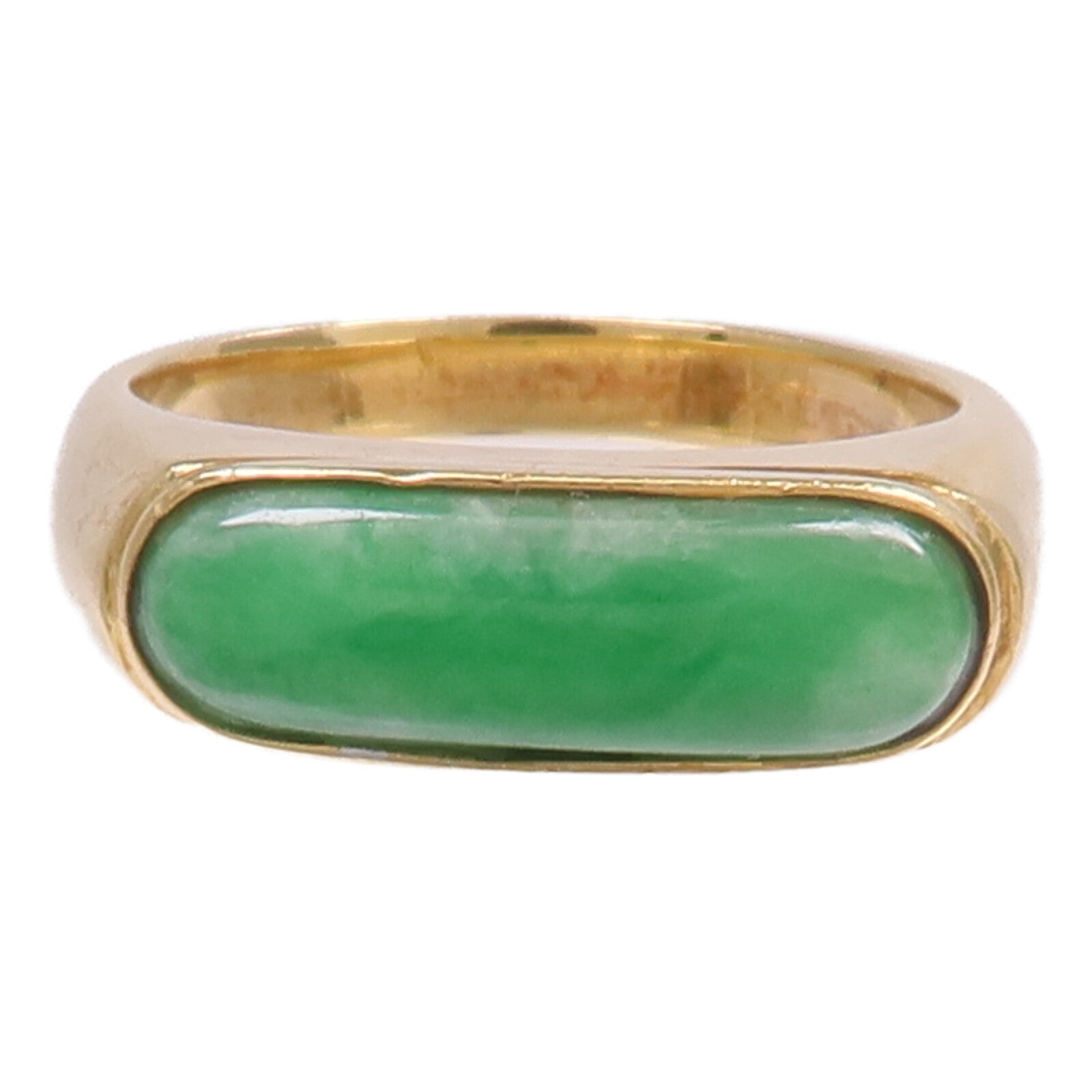 JEWELRY 18K黃金Jade Ring翡翠戒指US#3