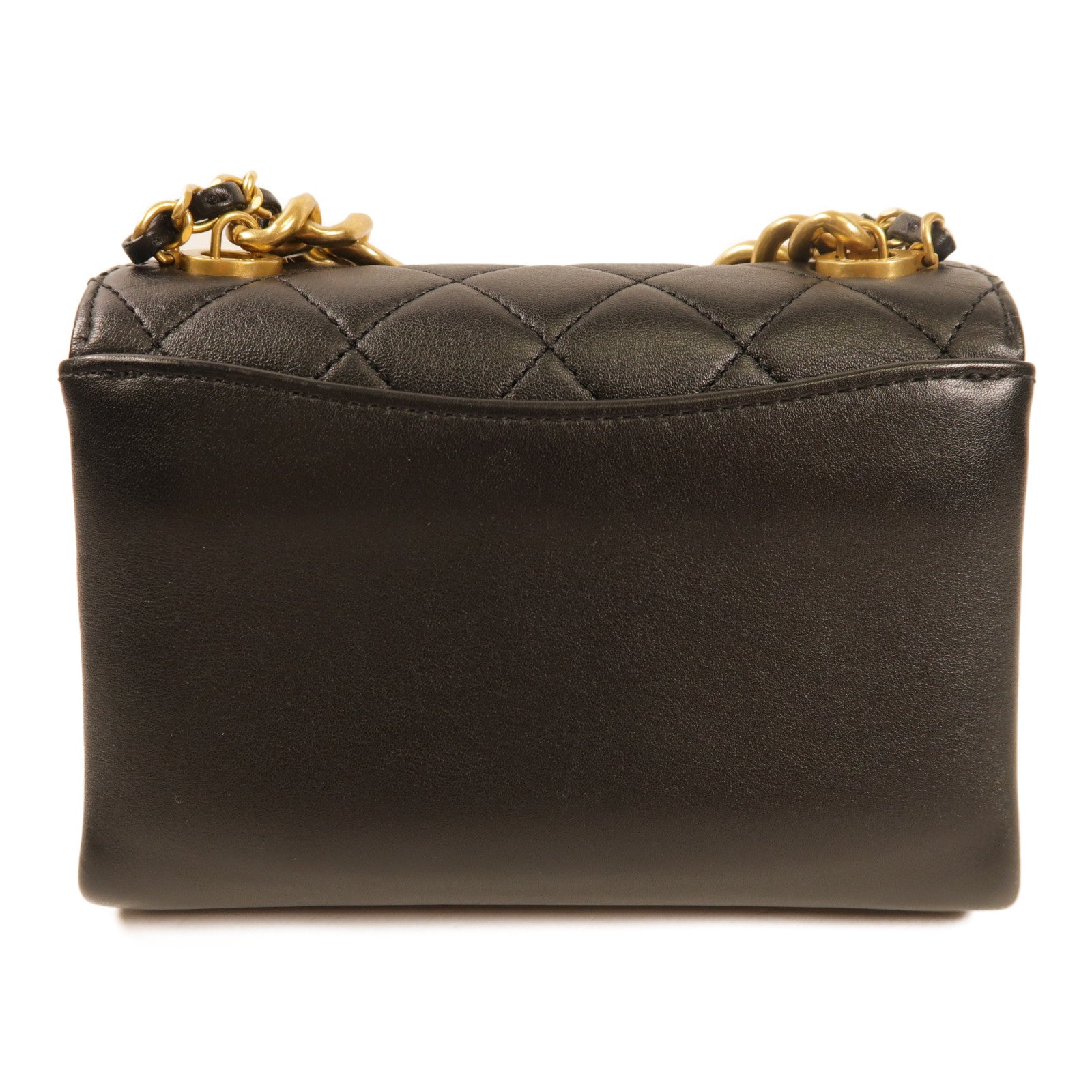 CHANEL 羊皮皮革2 way Shoulder金扣手挽肩背兩用袋