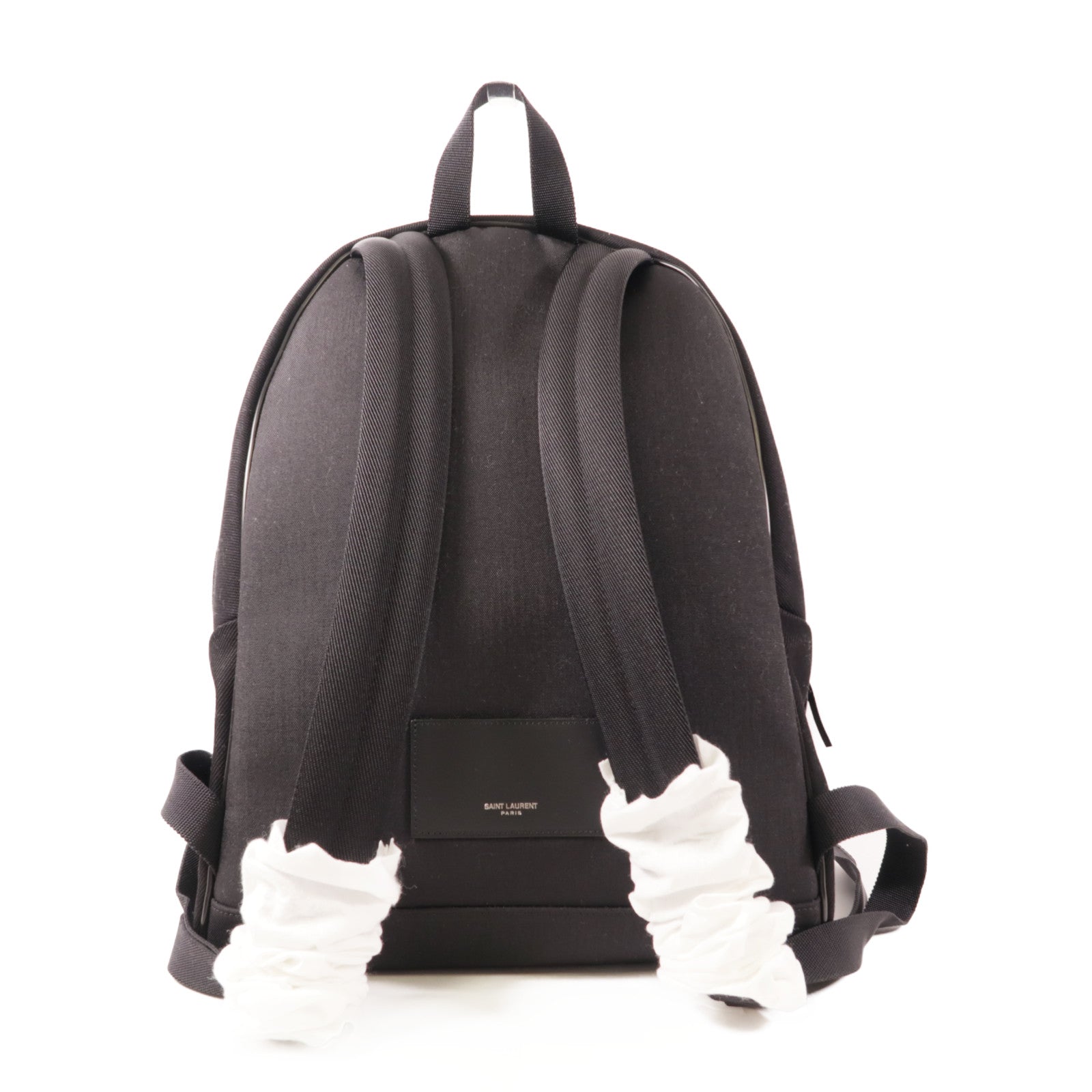 SAINT LAURENT 帆布City Backpack銀扣背包